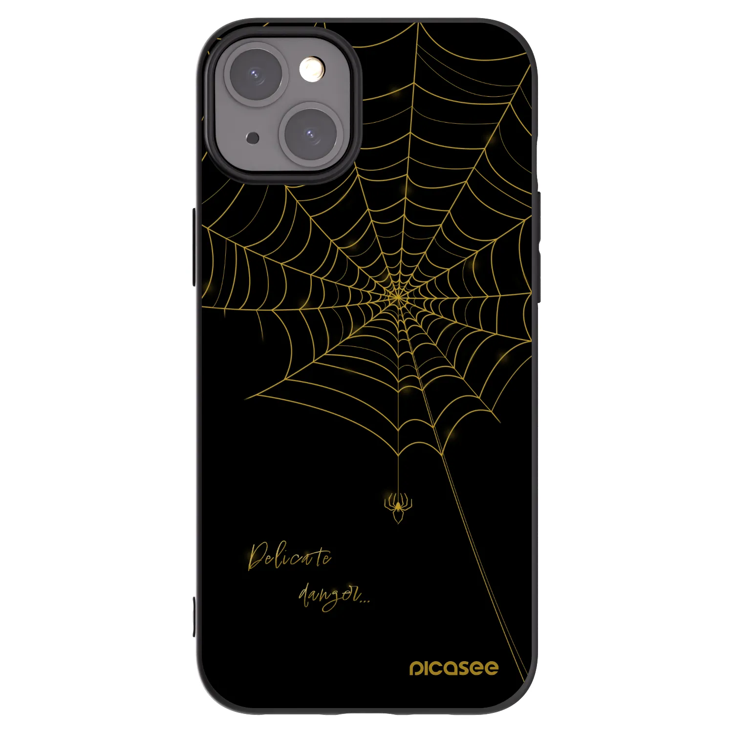 Picasee husă neagră din silicon pentru Apple iPhone 15 Plus - Delicate danger