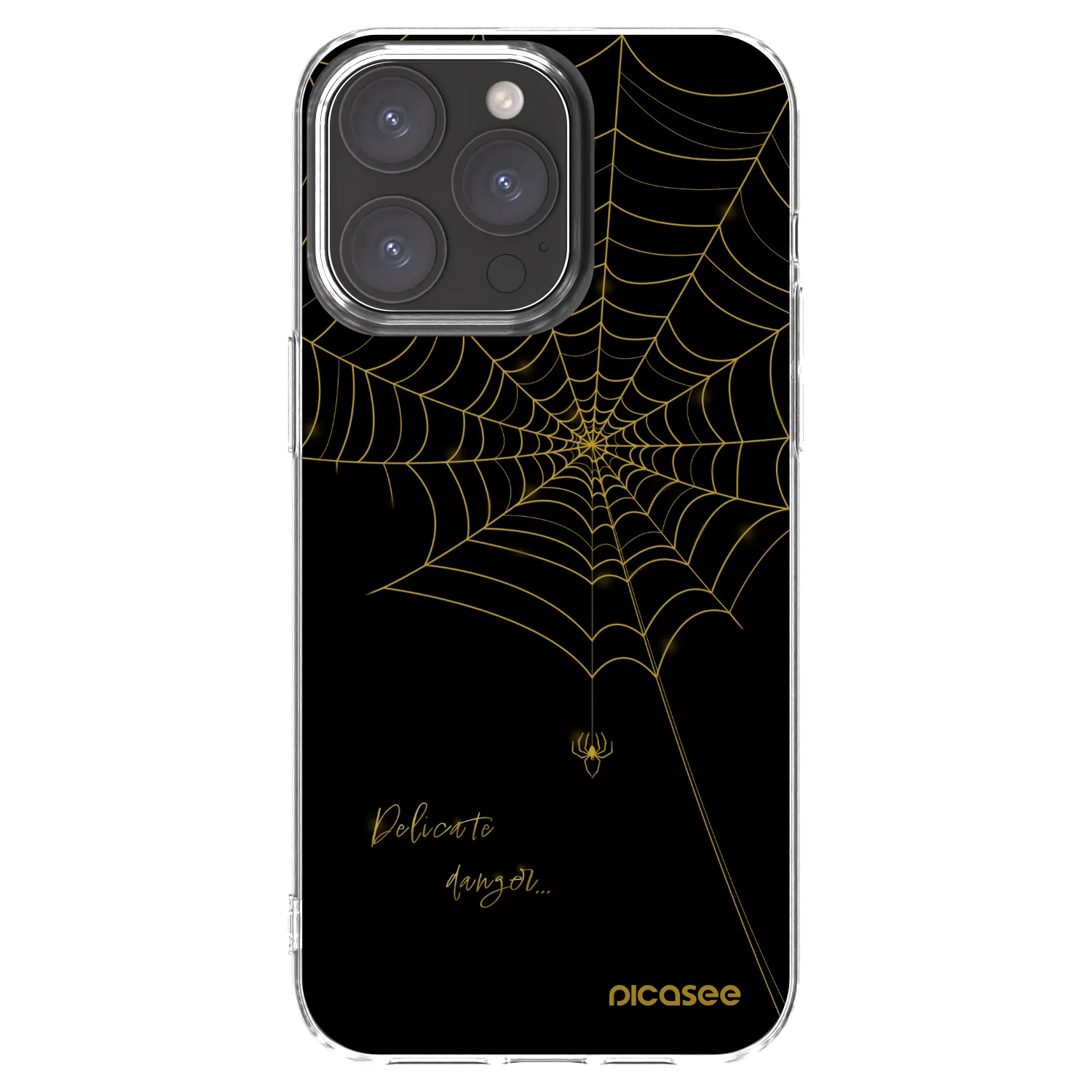 Picasee husă transparentă din silicon pentru Apple iPhone 15 Pro Max - Delicate danger