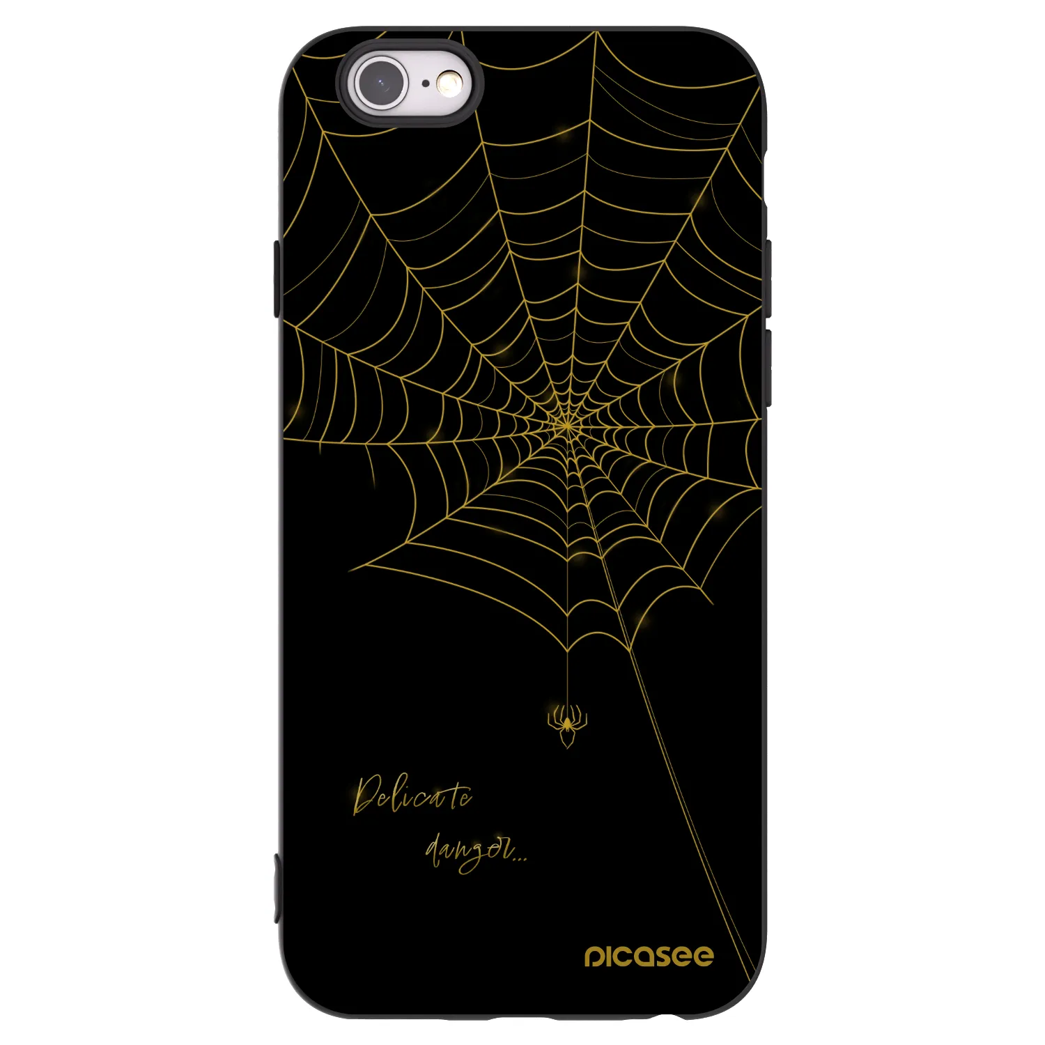 Picasee husă neagră din silicon pentru Apple iPhone 6/6S - Delicate danger