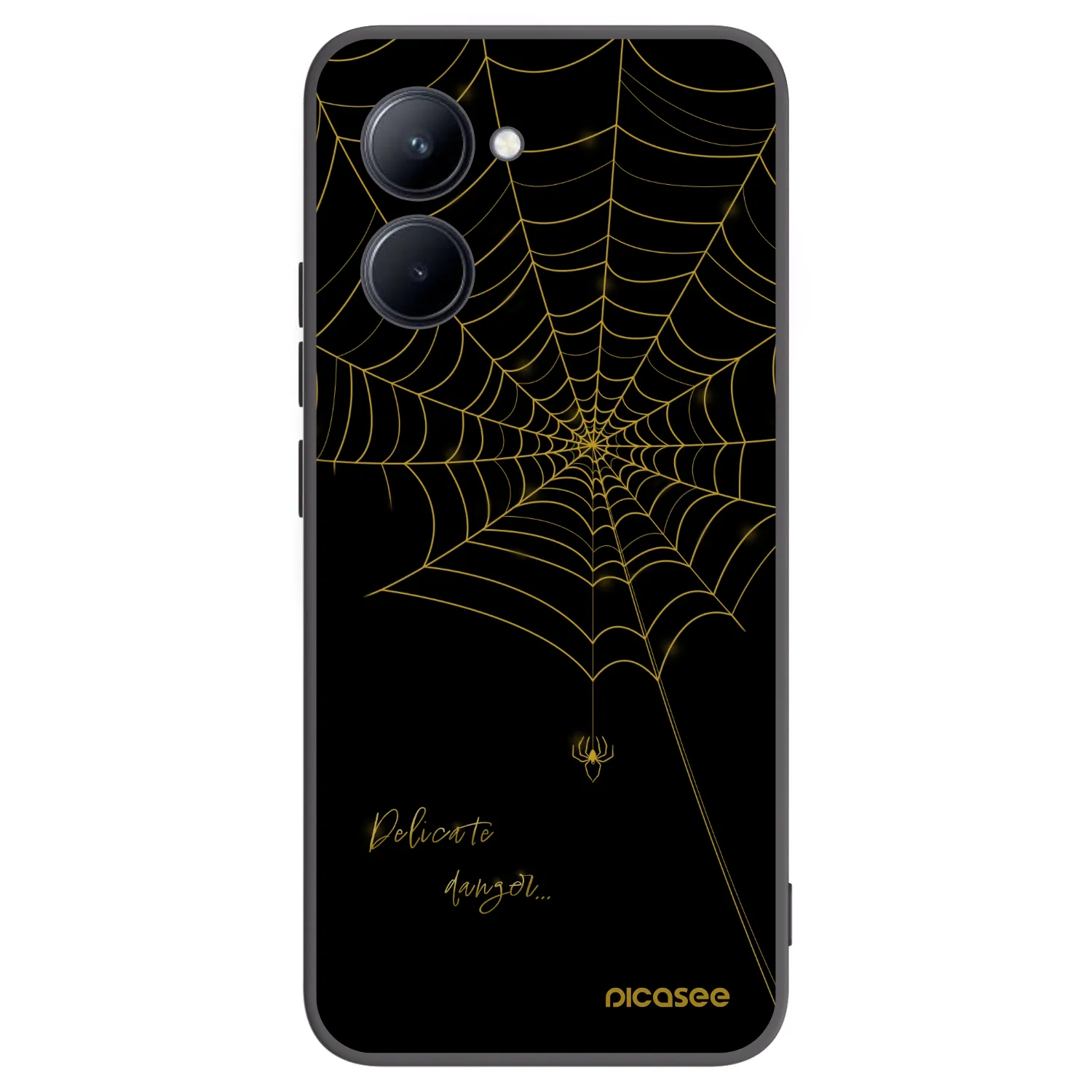 Picasee husă neagră din silicon pentru Realme C33 (2023) - Delicate danger