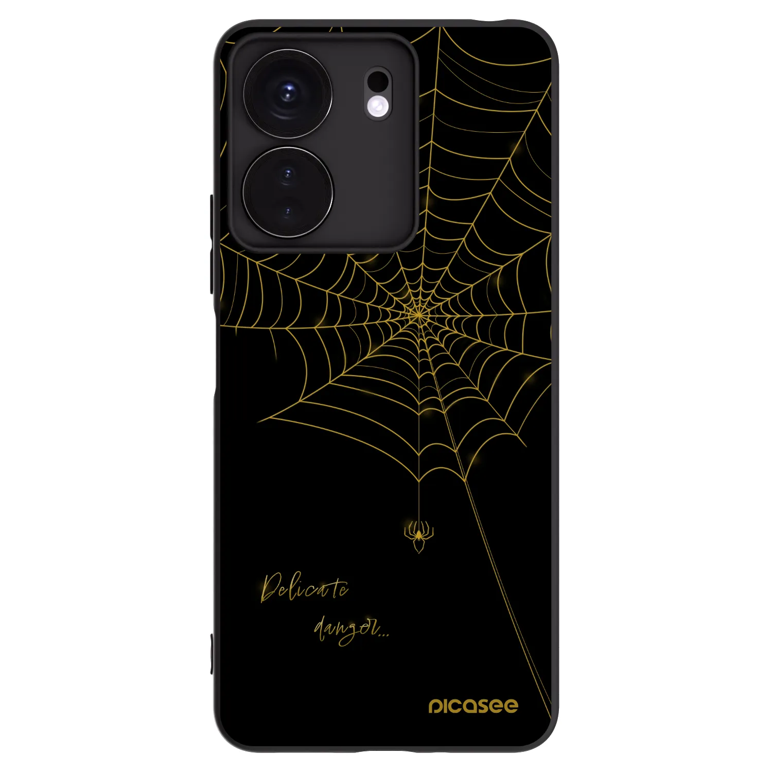 Picasee husă neagră din silicon pentru Xiaomi Redmi 13C 4G - Delicate danger