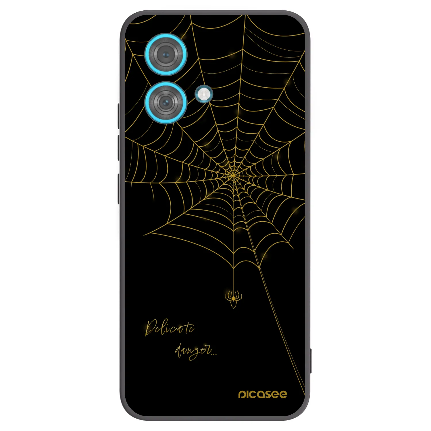 Picasee husă neagră din silicon pentru Motorola Edge 40 Neo - Delicate danger