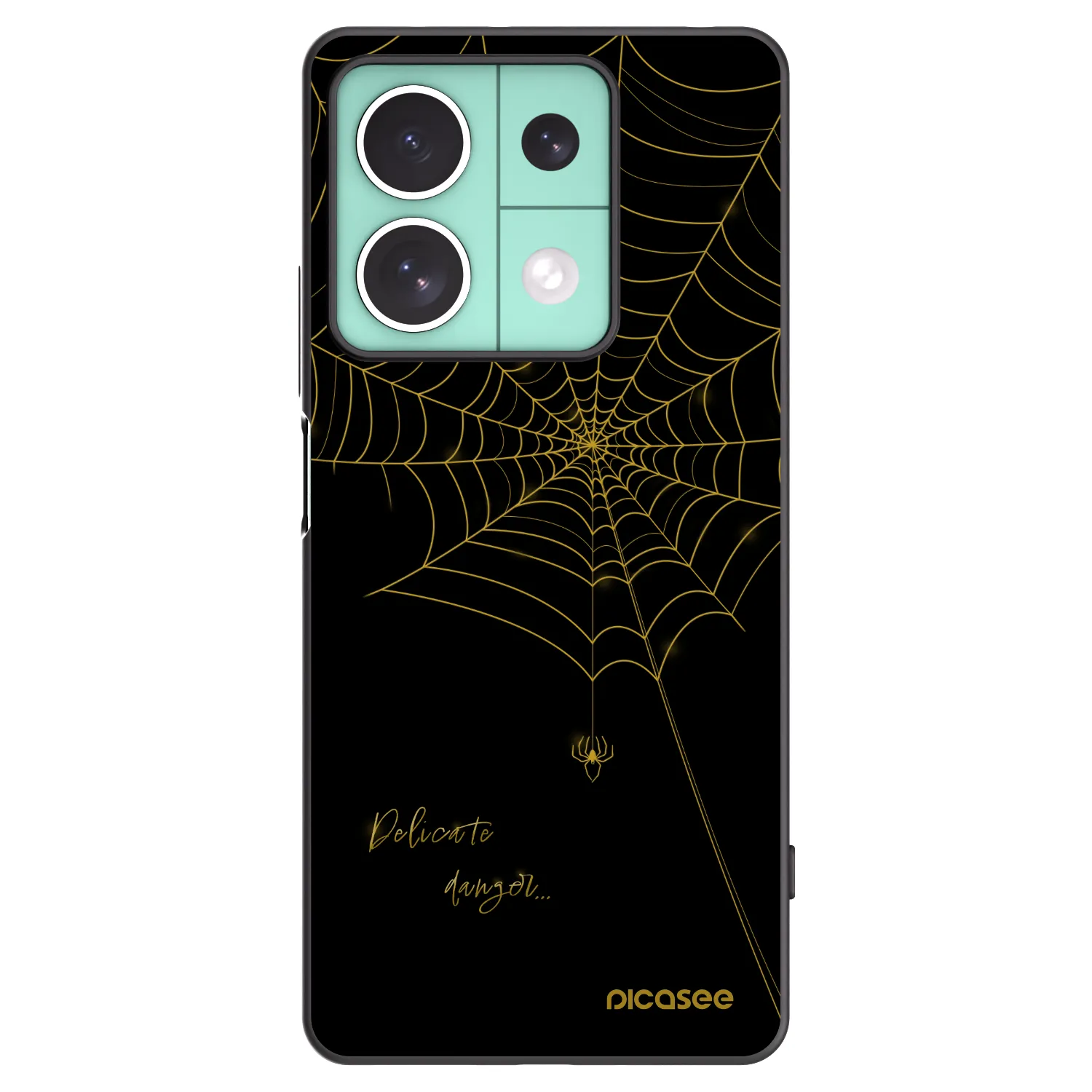 Picasee husă neagră din silicon pentru Xiaomi Redmi Note 13 5G - Delicate danger