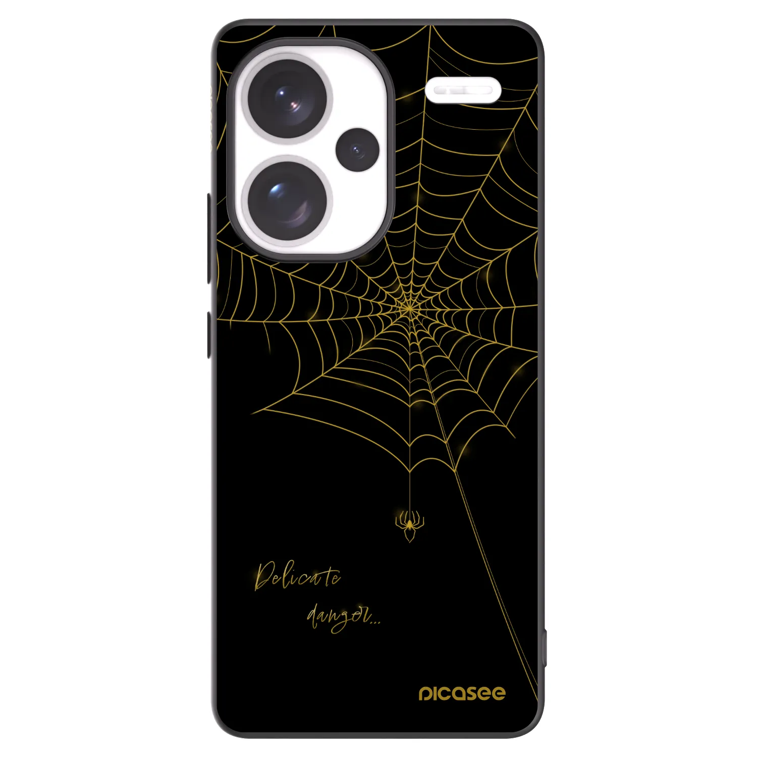 Picasee husă neagră din silicon pentru Xiaomi Redmi Note 13 Pro+ 5G - Delicate danger