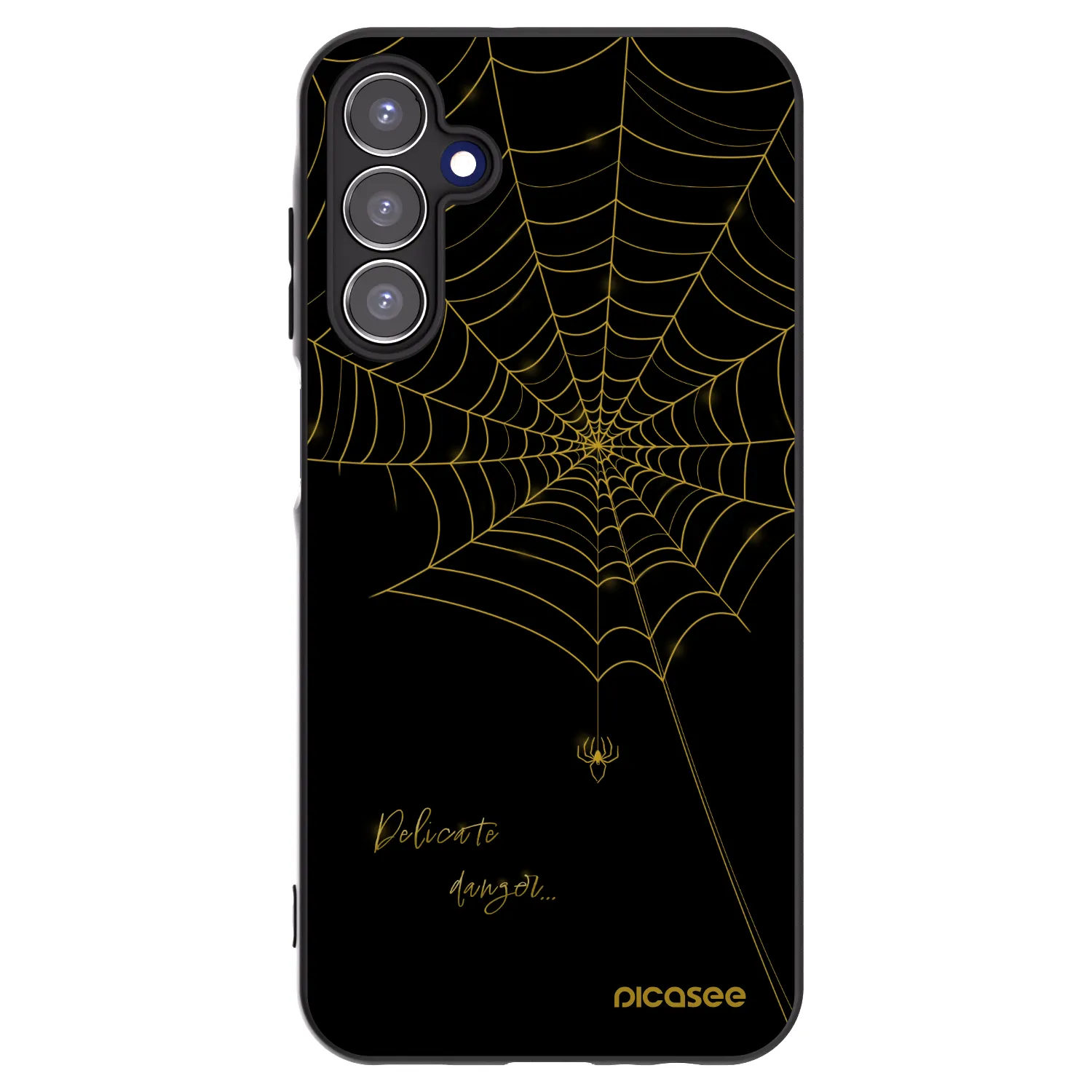 Picasee husă neagră din silicon pentru Samsung Galaxy A15 A155F 4G - Delicate danger