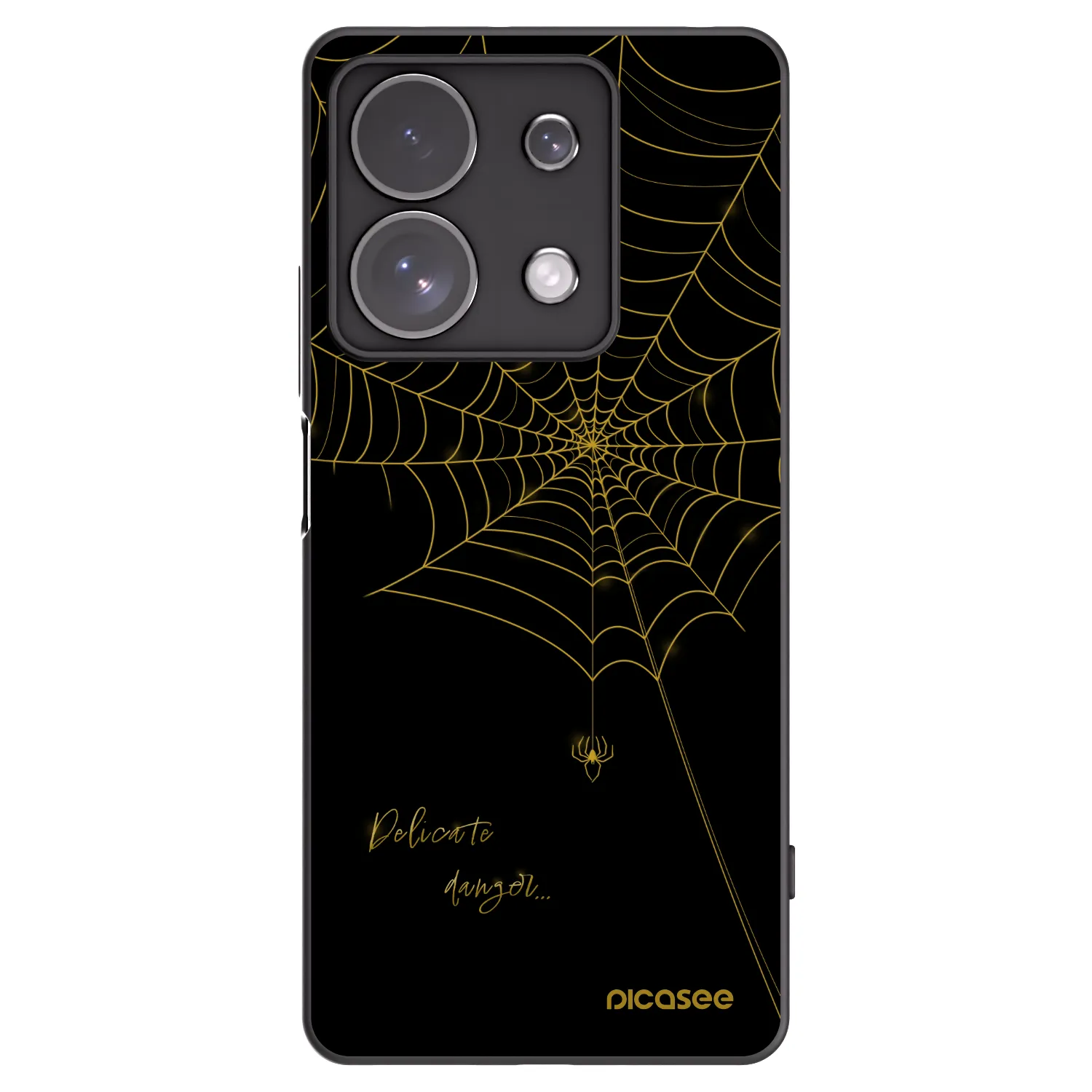 Picasee husă neagră din silicon pentru Xiaomi Redmi Note 13 Pro 4G - Delicate danger