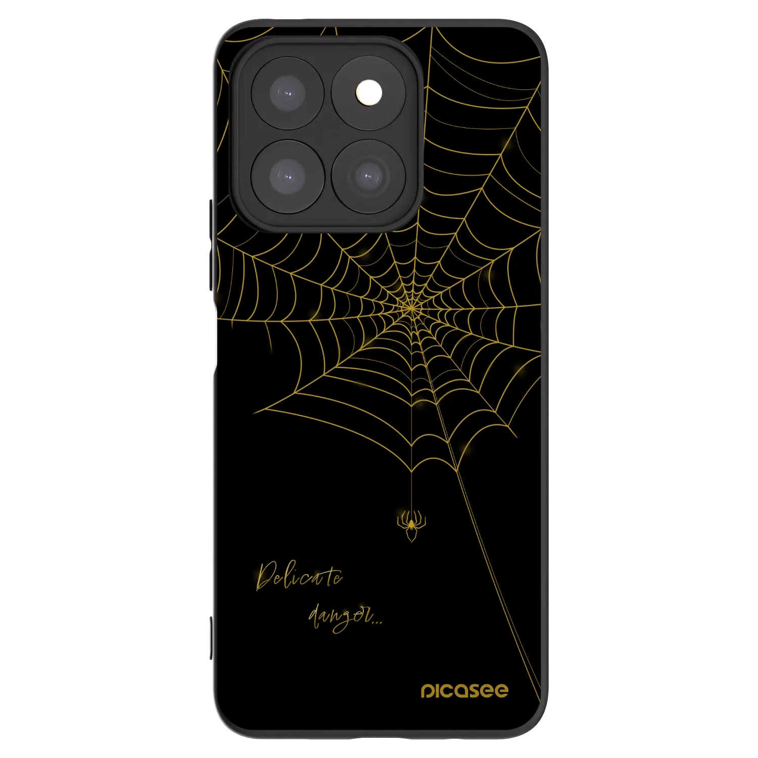 Picasee husă neagră din silicon pentru Honor X8b - Delicate danger