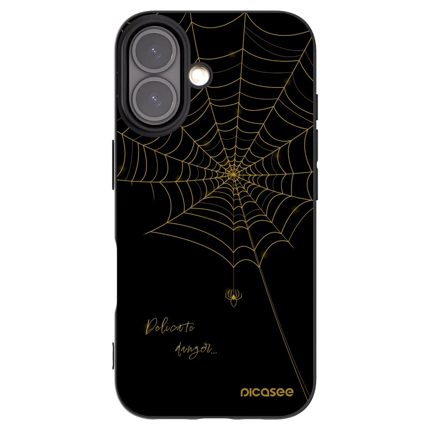 Picasee husă neagră din silicon pentru Apple iPhone 16 - Delicate danger