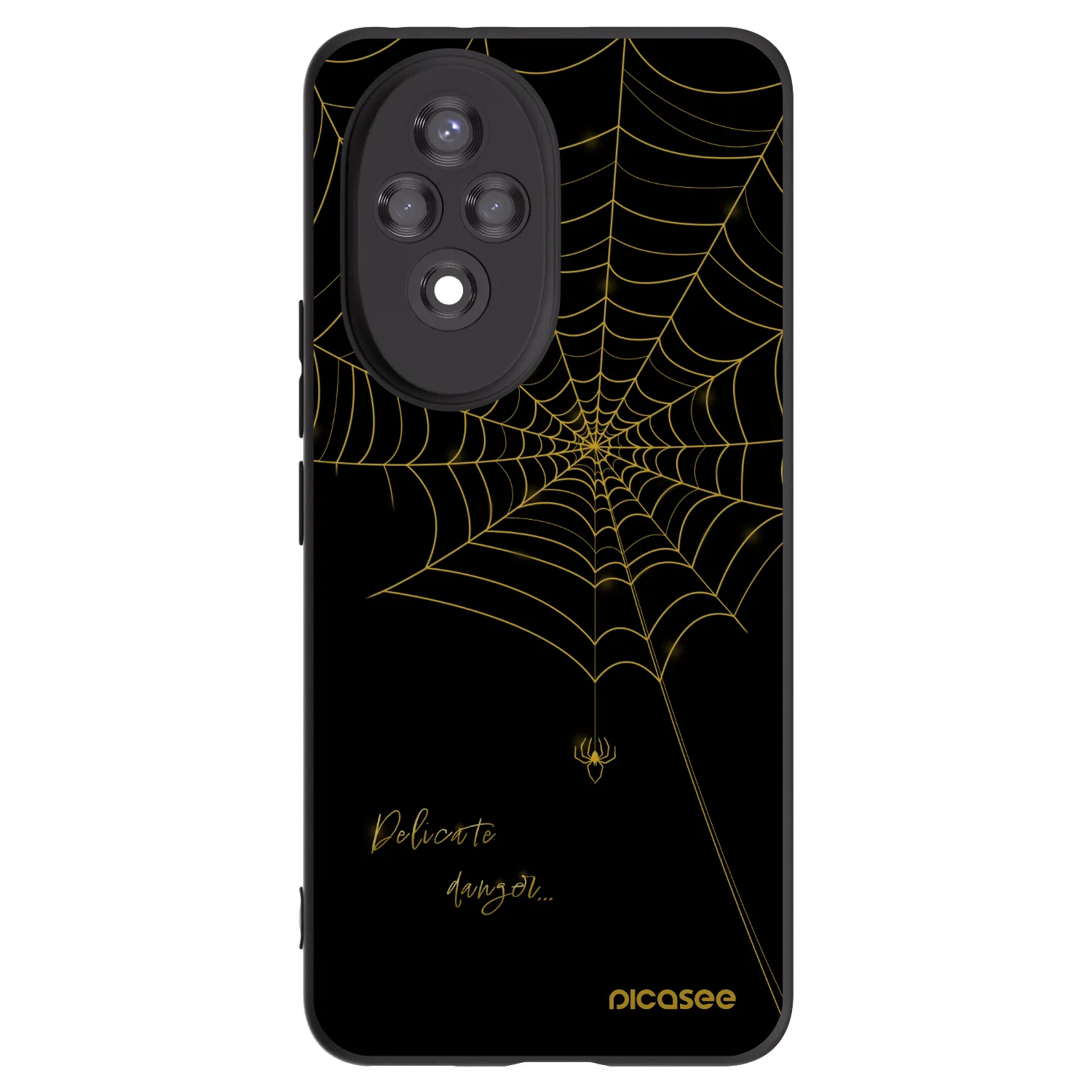 Picasee husă neagră din silicon pentru Honor 200 Pro 5G - Delicate danger