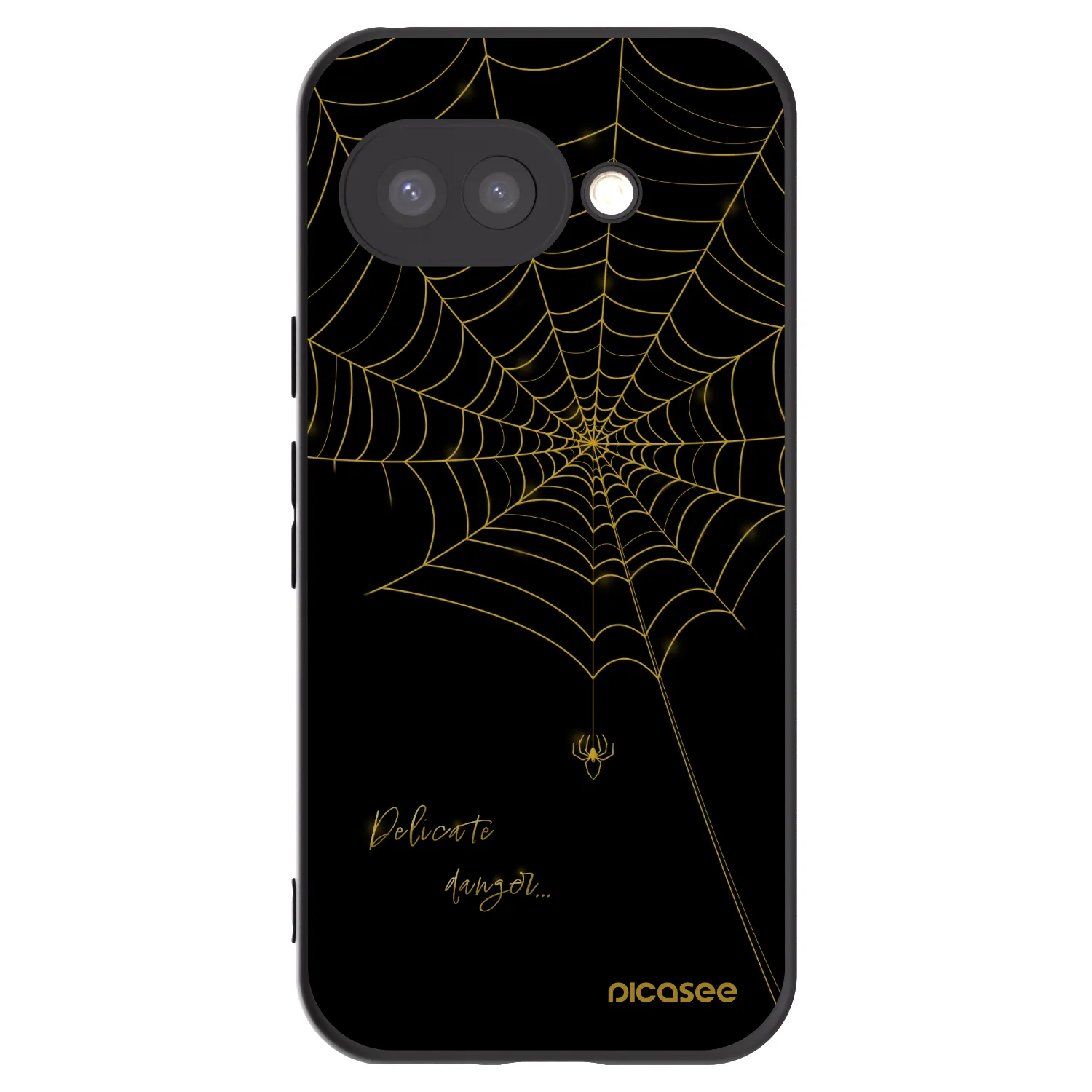 Picasee husă neagră din silicon pentru Google Pixel 9a - Delicate danger