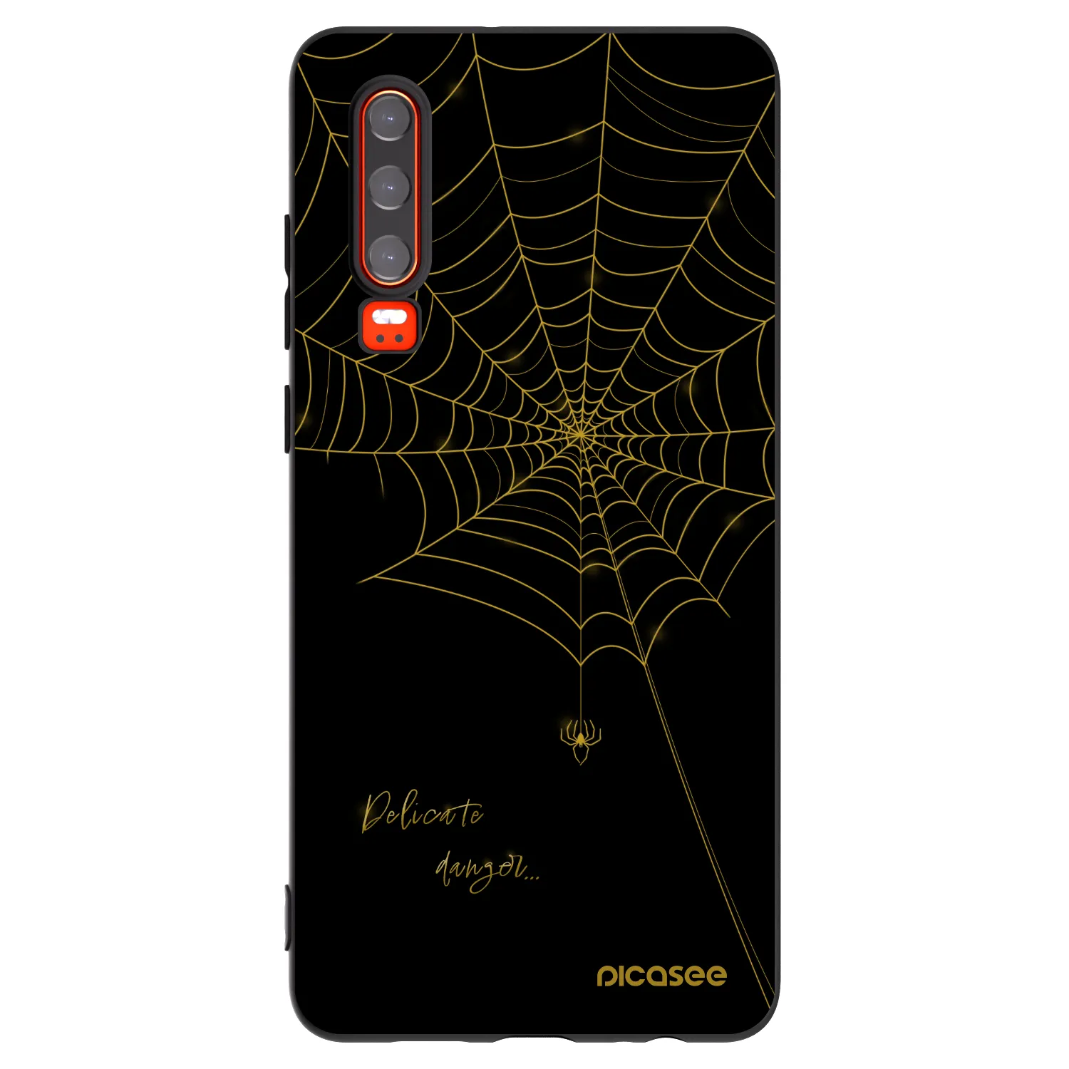 Picasee husă neagră din silicon pentru Huawei P30 - Delicate danger