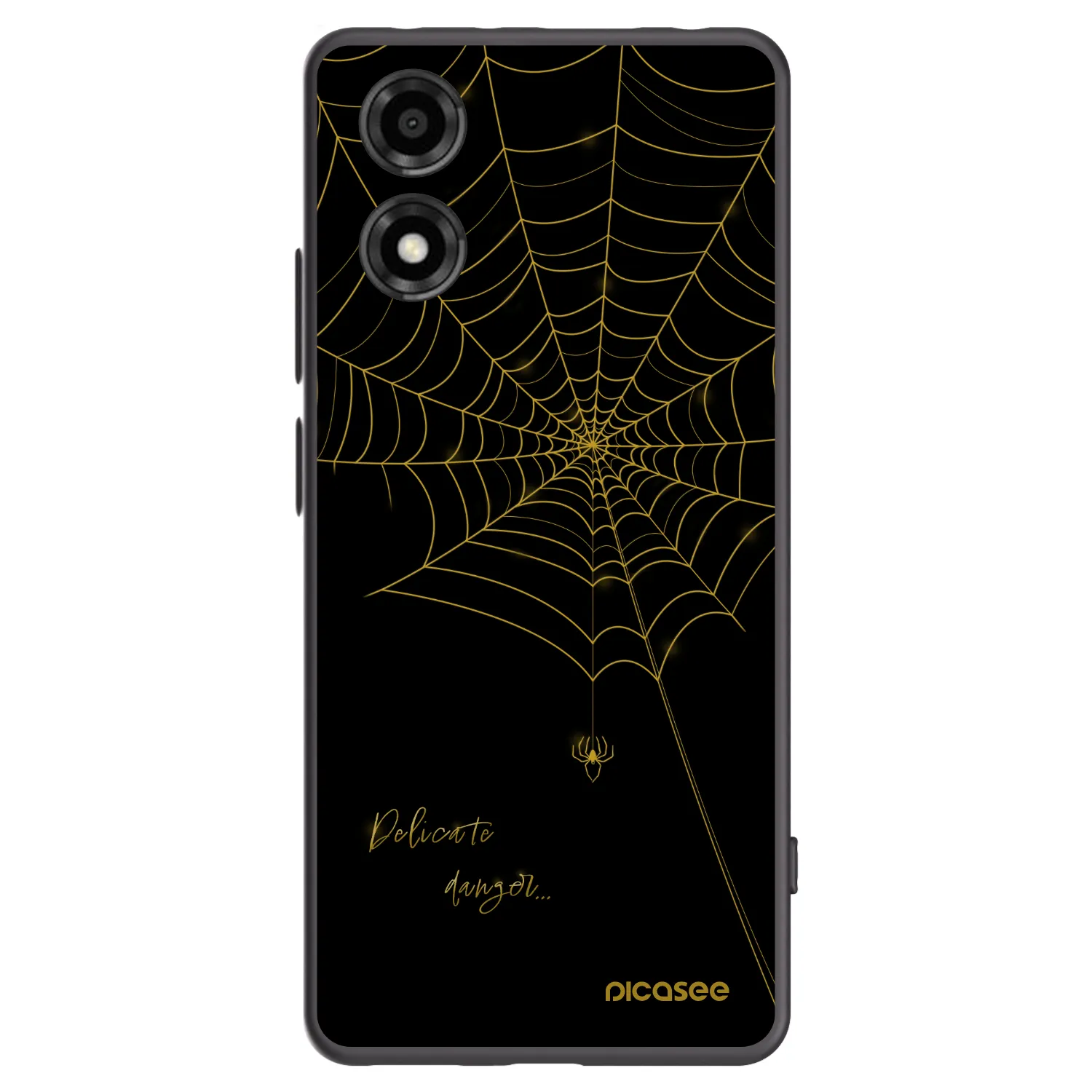 Picasee husă neagră din silicon pentru Motorola Moto E14 - Delicate danger