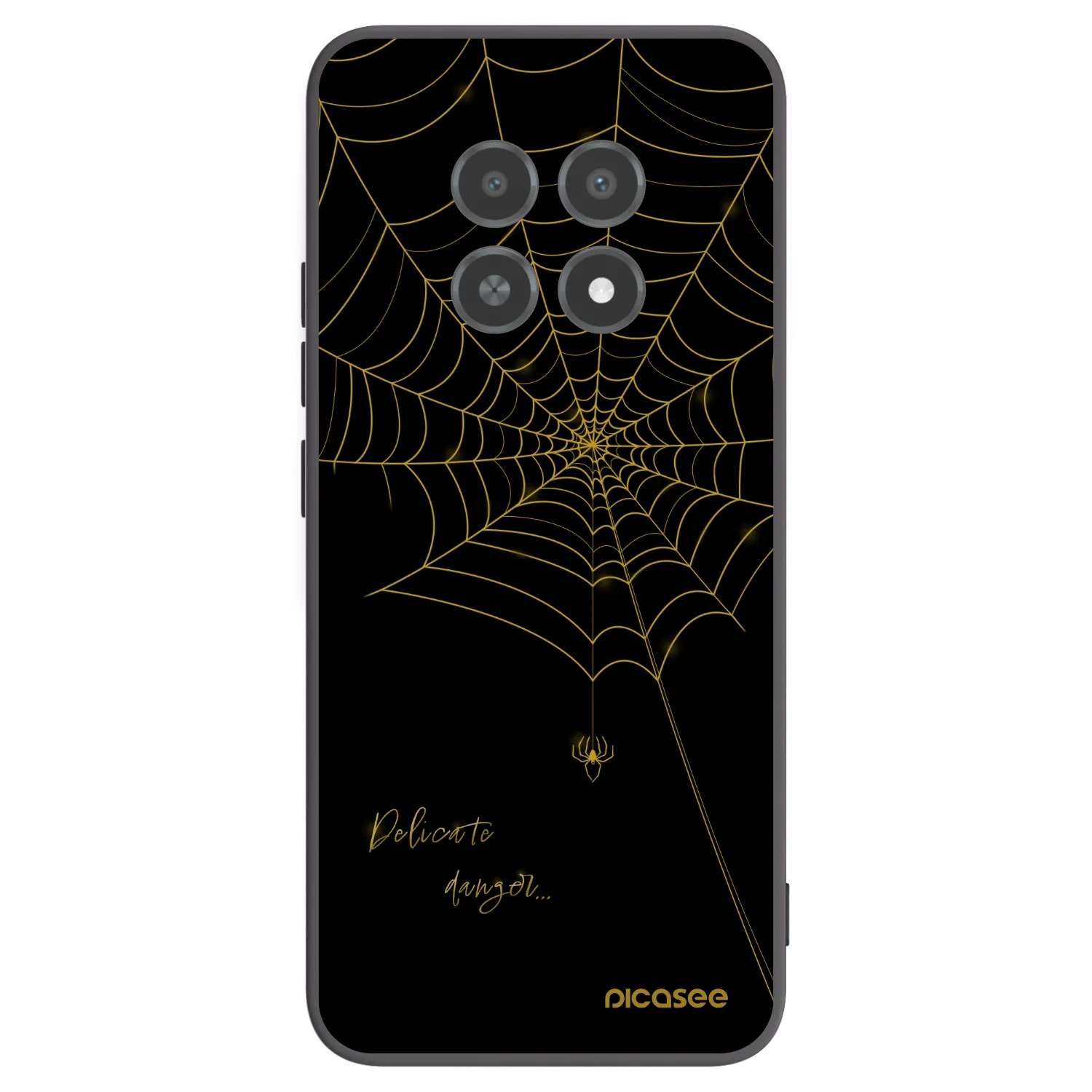 Picasee husă neagră din silicon pentru Realme 12X - Delicate danger