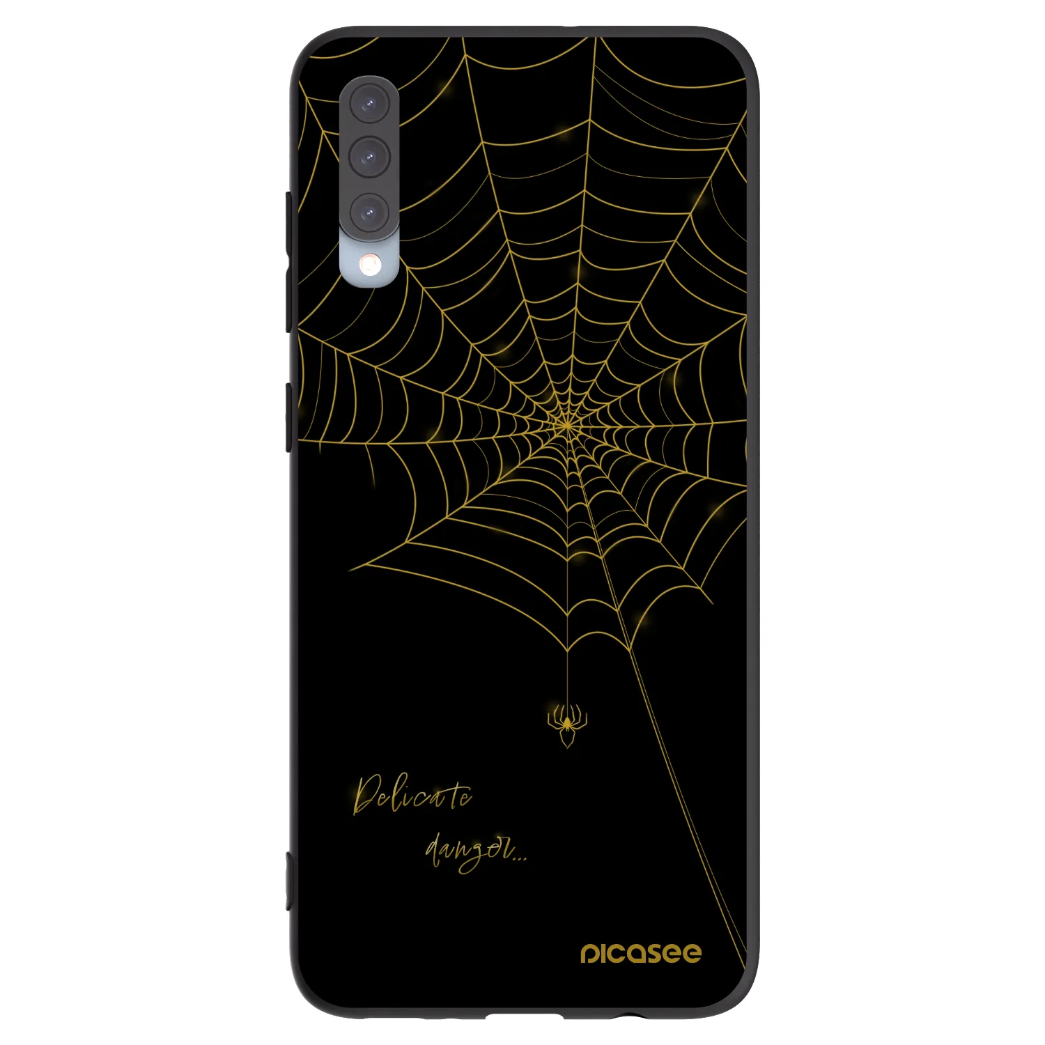Picasee husă neagră din silicon pentru Samsung Galaxy A70 A705F - Delicate danger