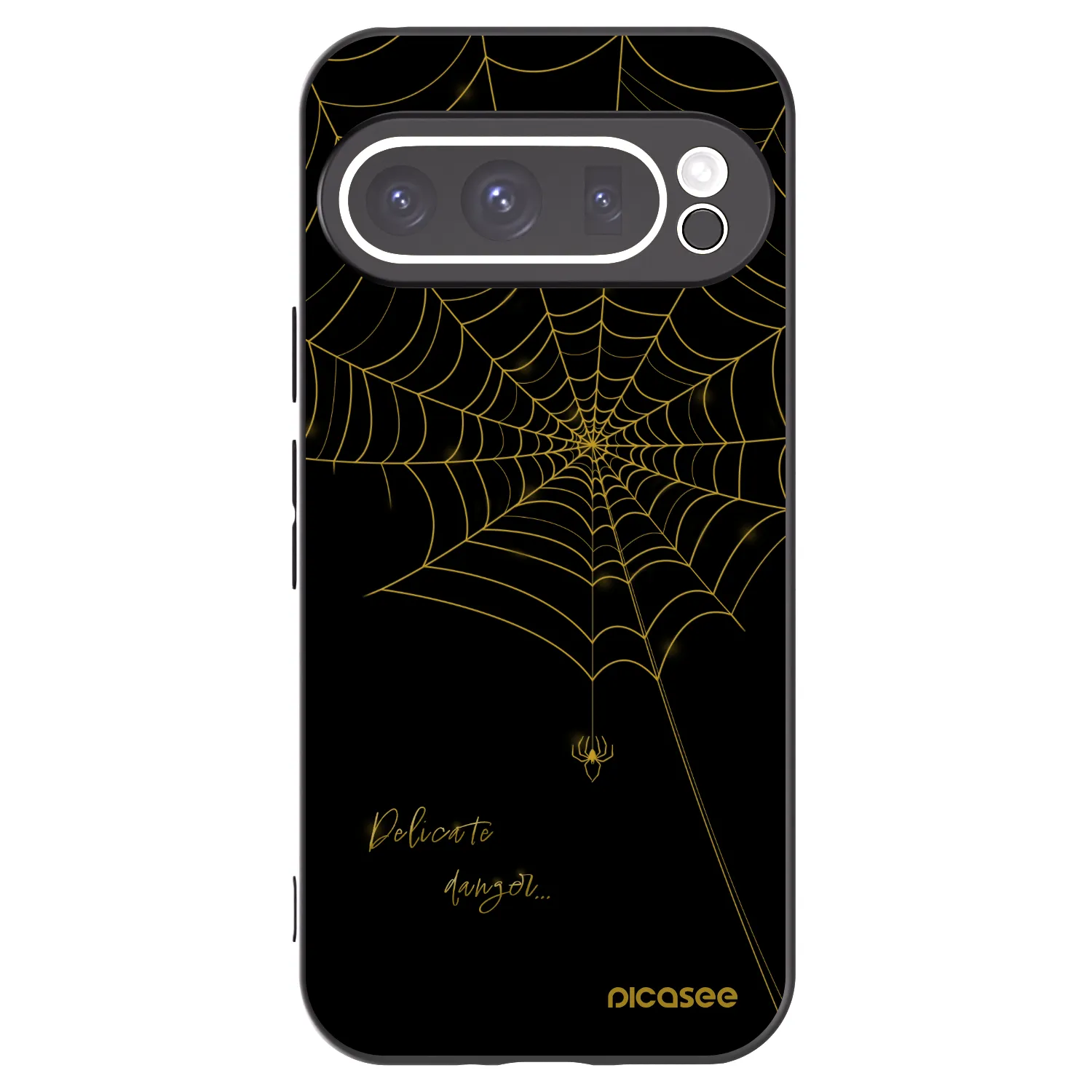 Picasee husă neagră din silicon pentru Google Pixel 9 Pro XL - Delicate danger