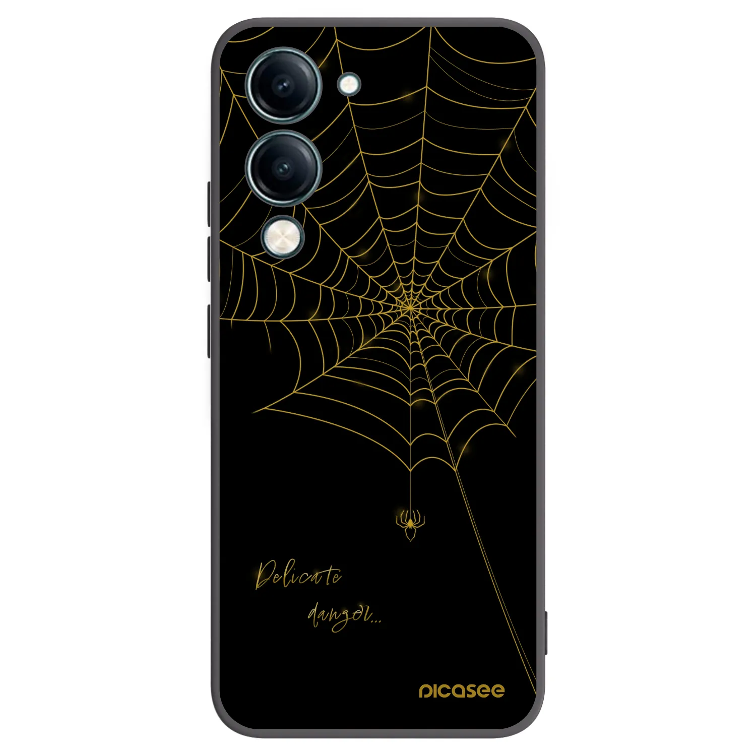 Picasee husă neagră din silicon pentru Vivo Y29s 5G - Delicate danger