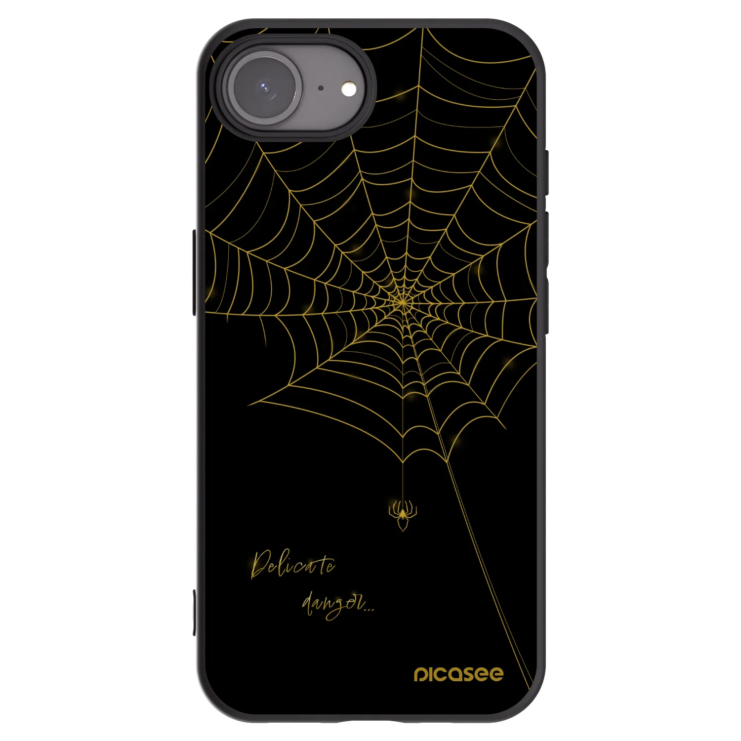Picasee husă neagră din silicon pentru Apple iPhone 17e - Delicate danger