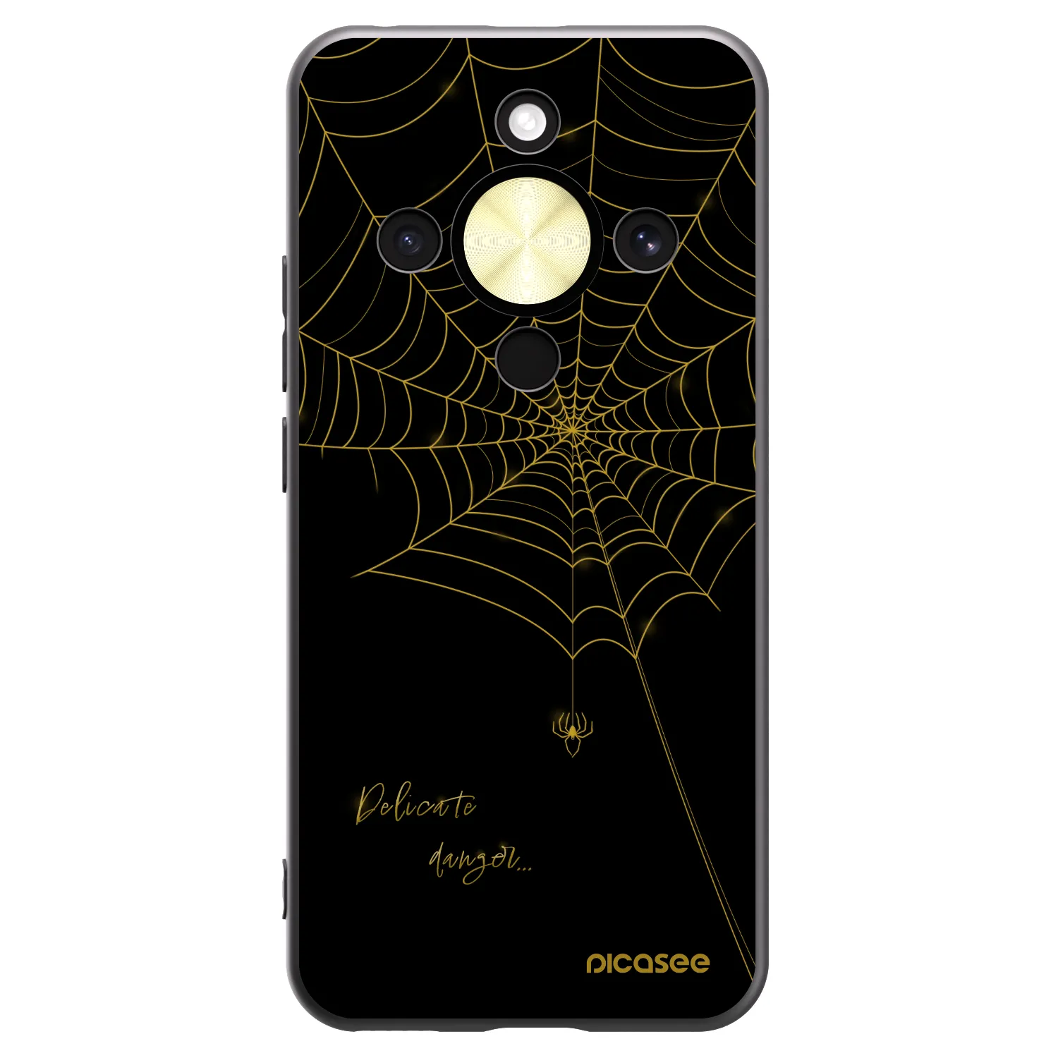 Picasee husă neagră din silicon pentru Honor Magic8 Lite 5G - Delicate danger