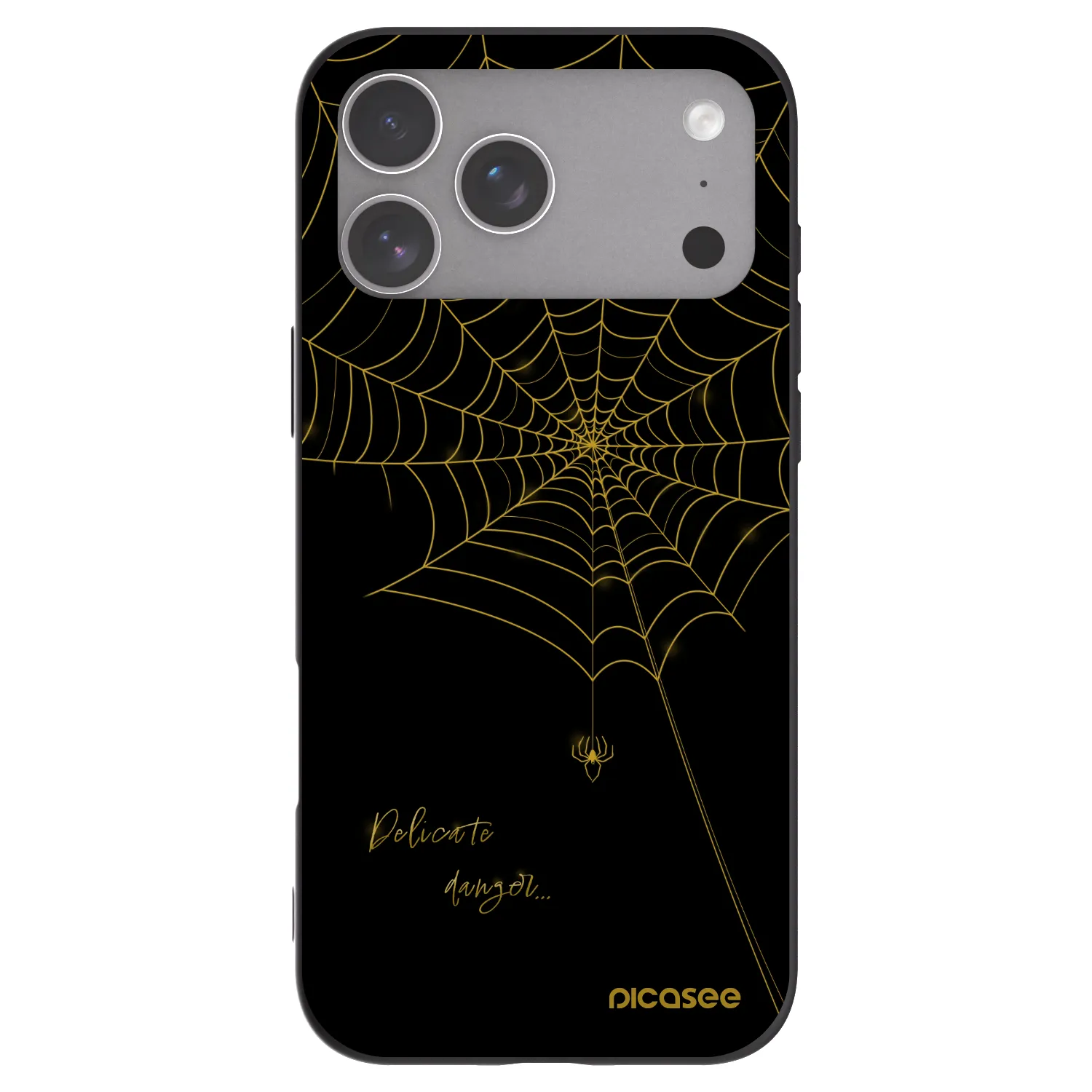 Picasee husă neagră din silicon pentru Apple iPhone 18 Pro Max - Delicate danger