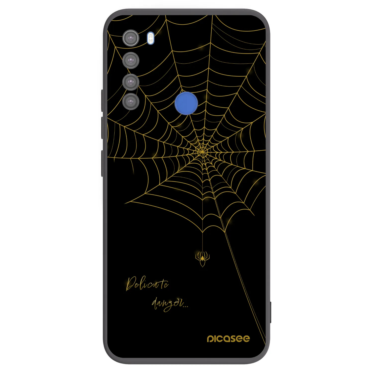 Picasee husă neagră din silicon pentru Xiaomi Redmi Note 8T - Delicate danger