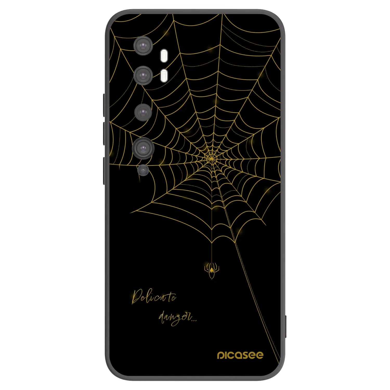 Picasee husă neagră din silicon pentru Xiaomi Mi Note 10 (Pro) - Delicate danger