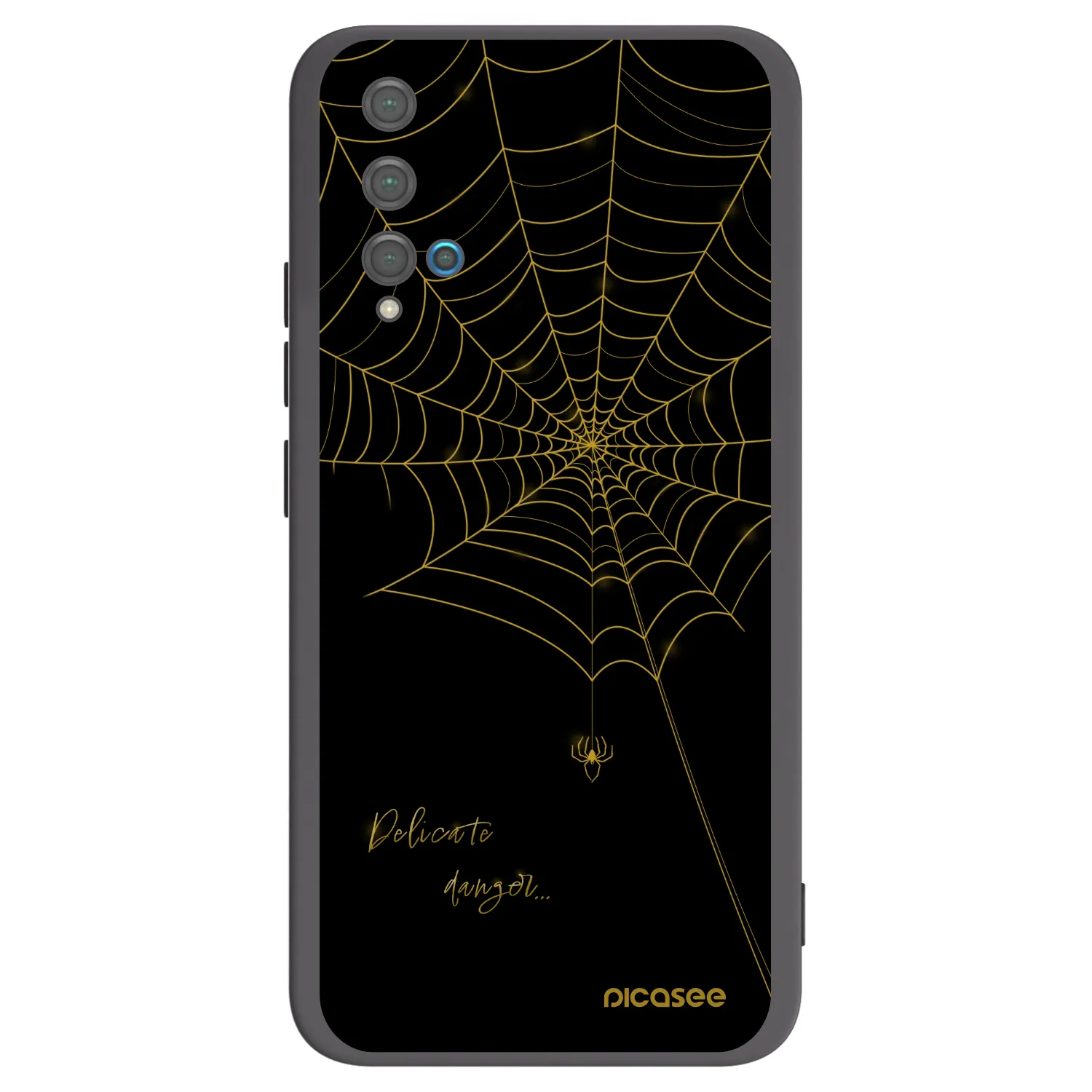 Picasee husă neagră din silicon pentru Huawei Nova 5T - Delicate danger