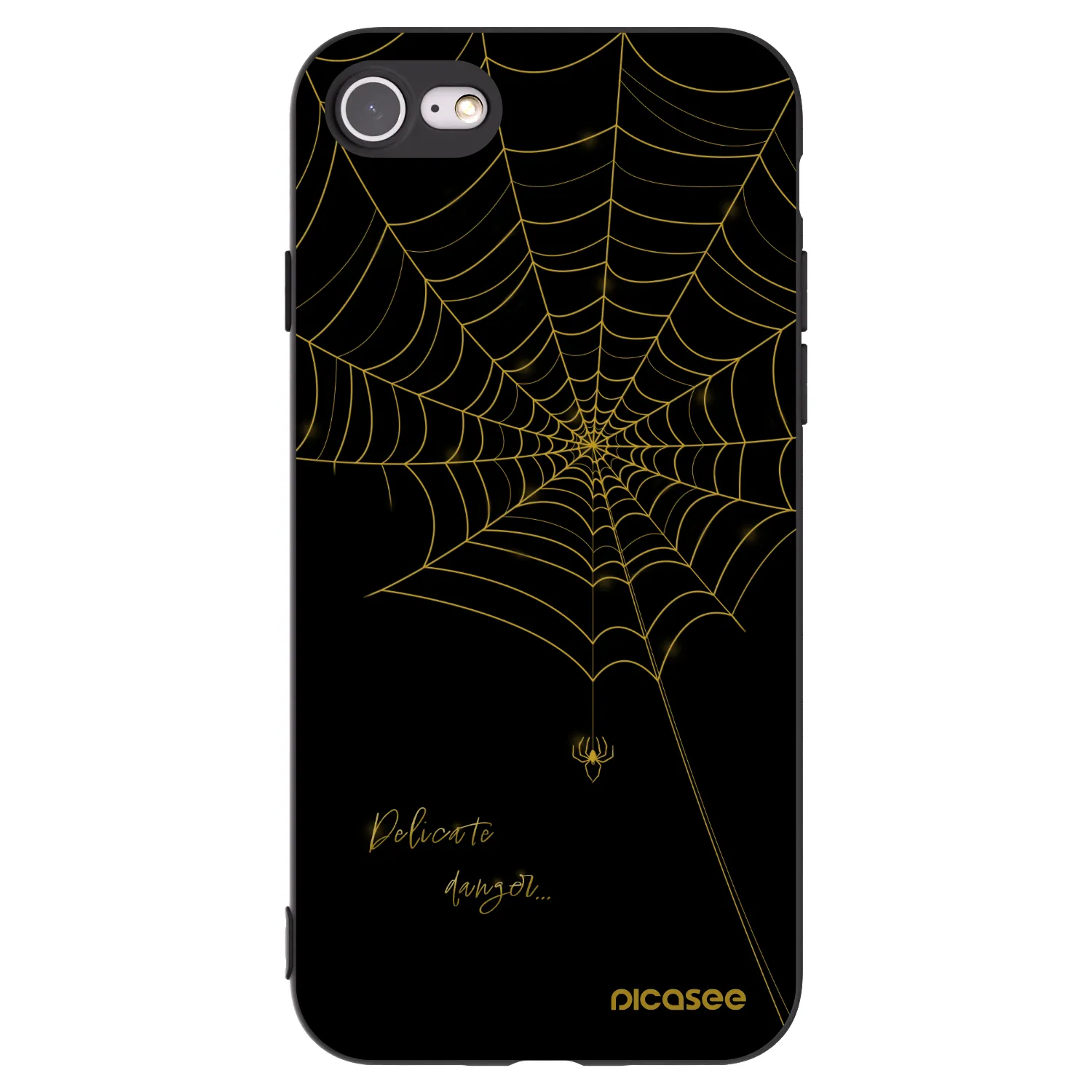 Picasee husă neagră din silicon pentru Apple iPhone SE 2020 - Delicate danger