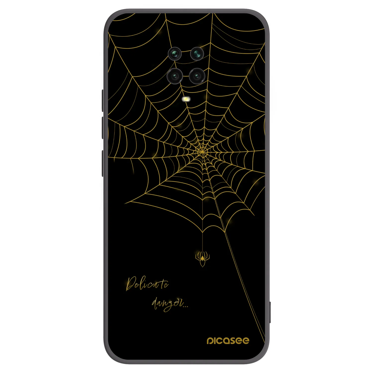 Picasee husă neagră din silicon pentru Xiaomi Redmi Note 9S - Delicate danger