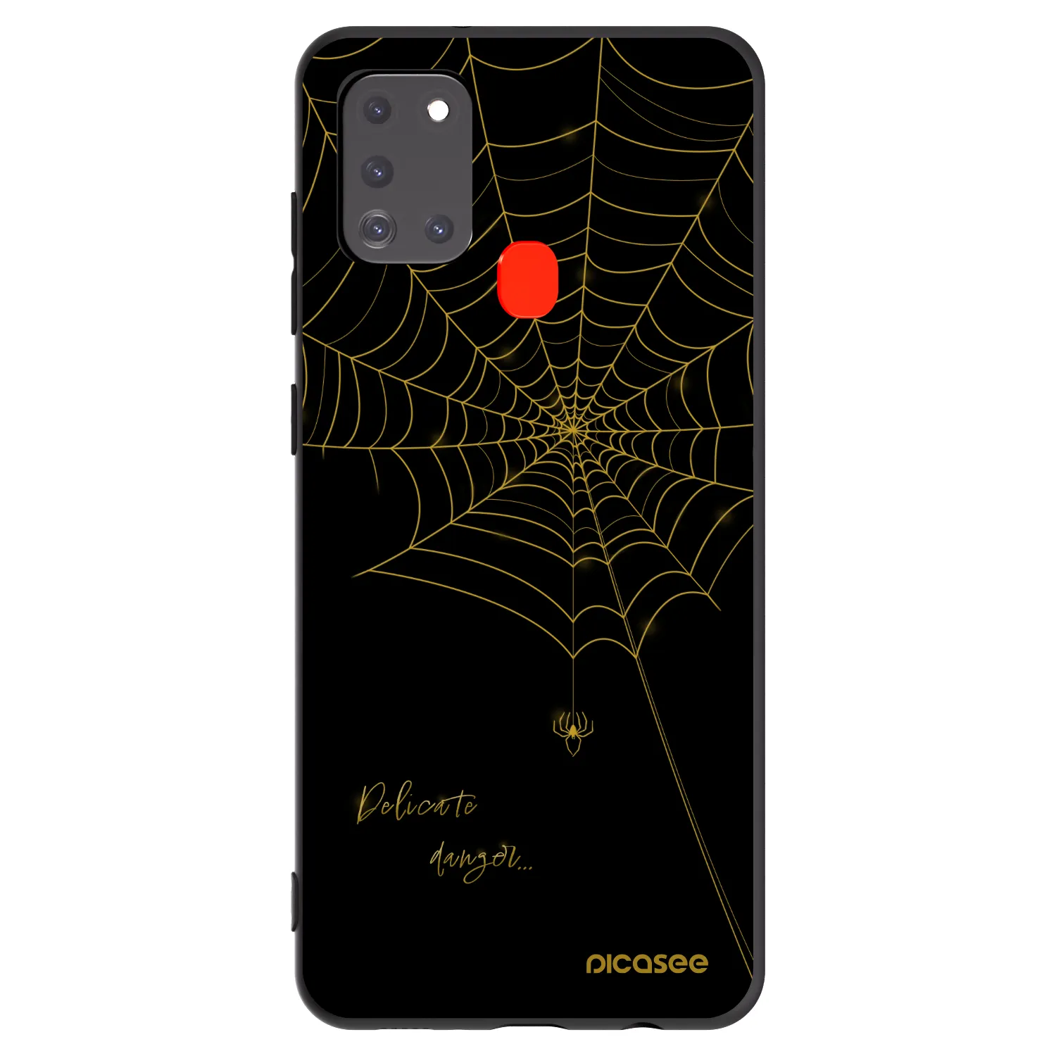 Picasee husă neagră din silicon pentru Samsung Galaxy A21s - Delicate danger