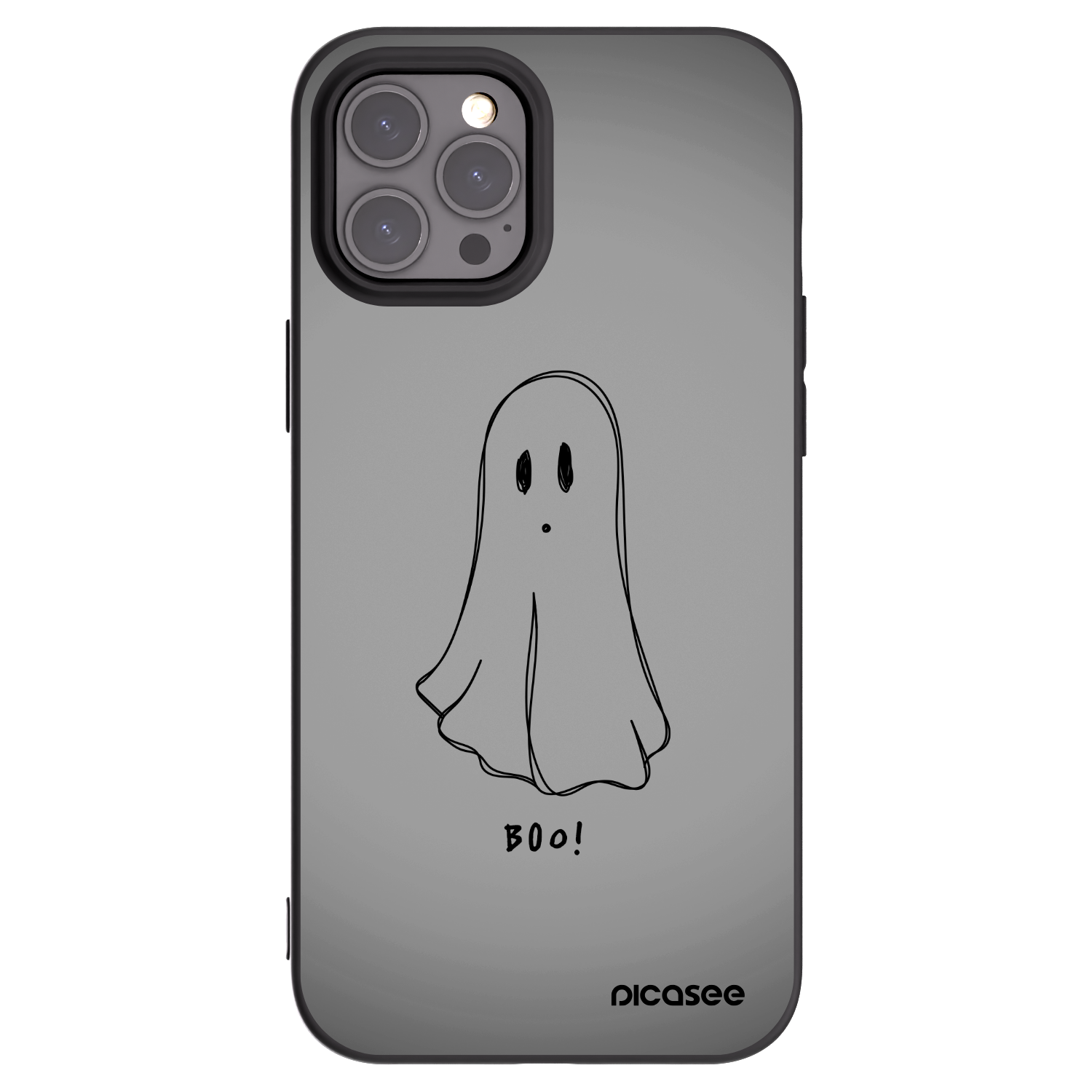 Picasee husă neagră din silicon pentru Apple iPhone 12 Pro Max - Ghost