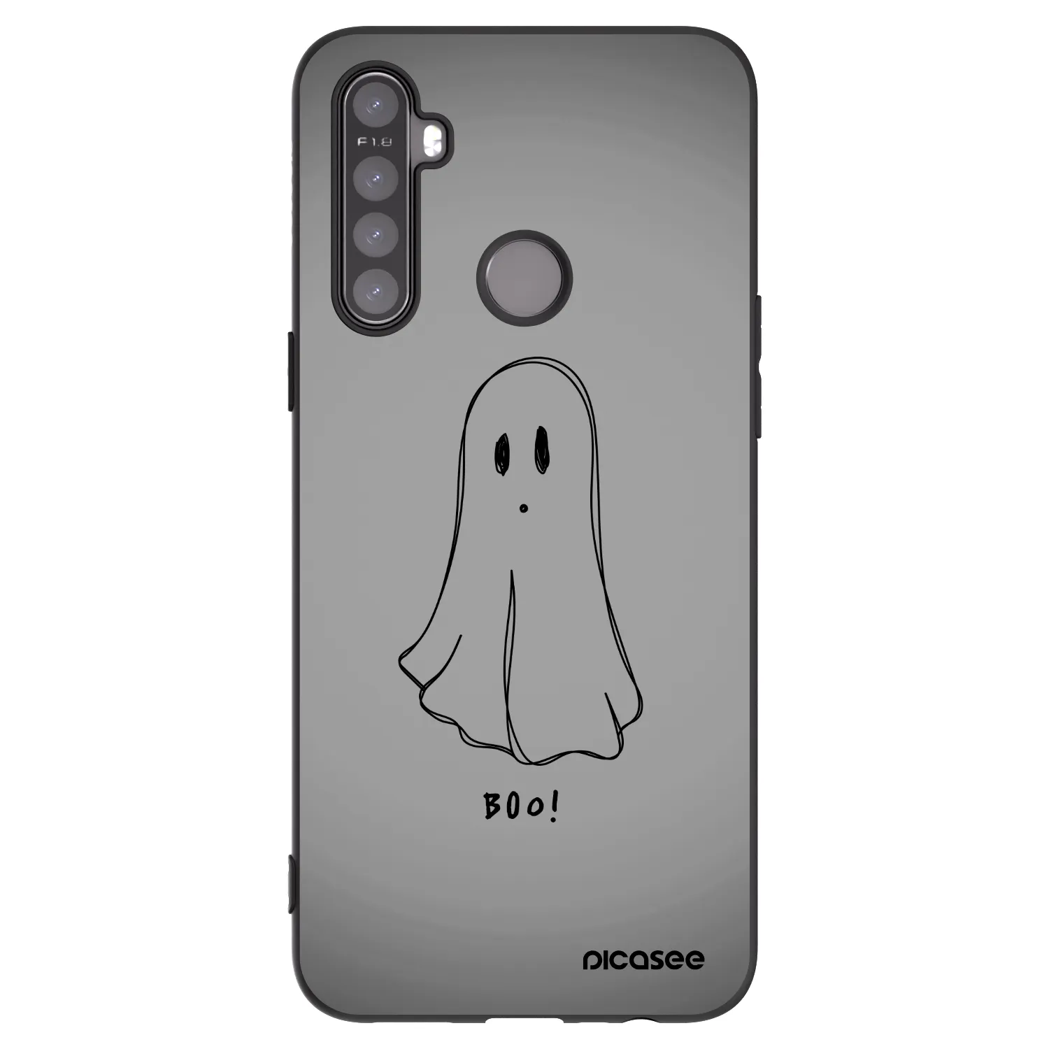 Picasee husă neagră din silicon pentru Realme 6i - Ghost