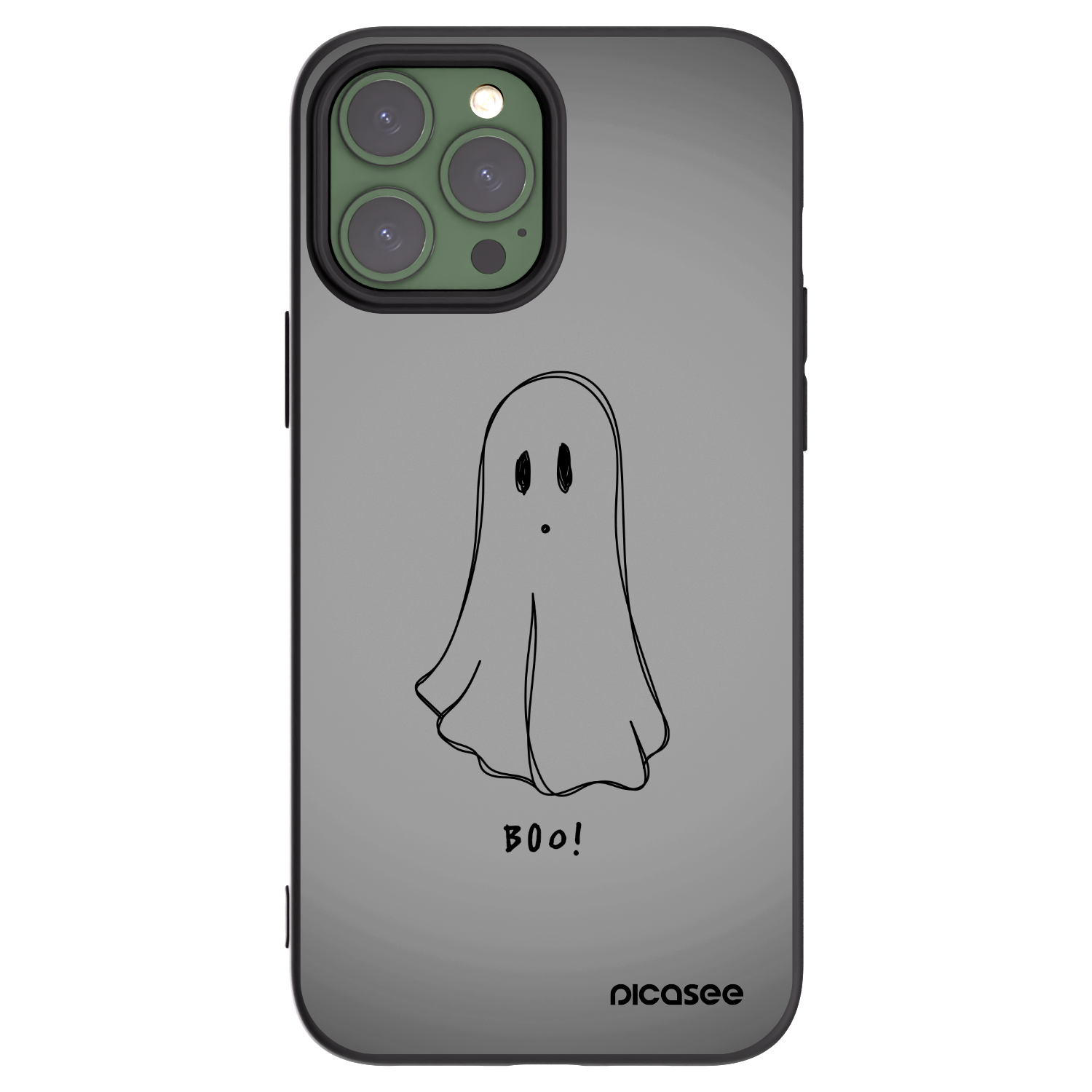 Picasee husă neagră din silicon pentru Apple iPhone 13 Pro Max - Ghost