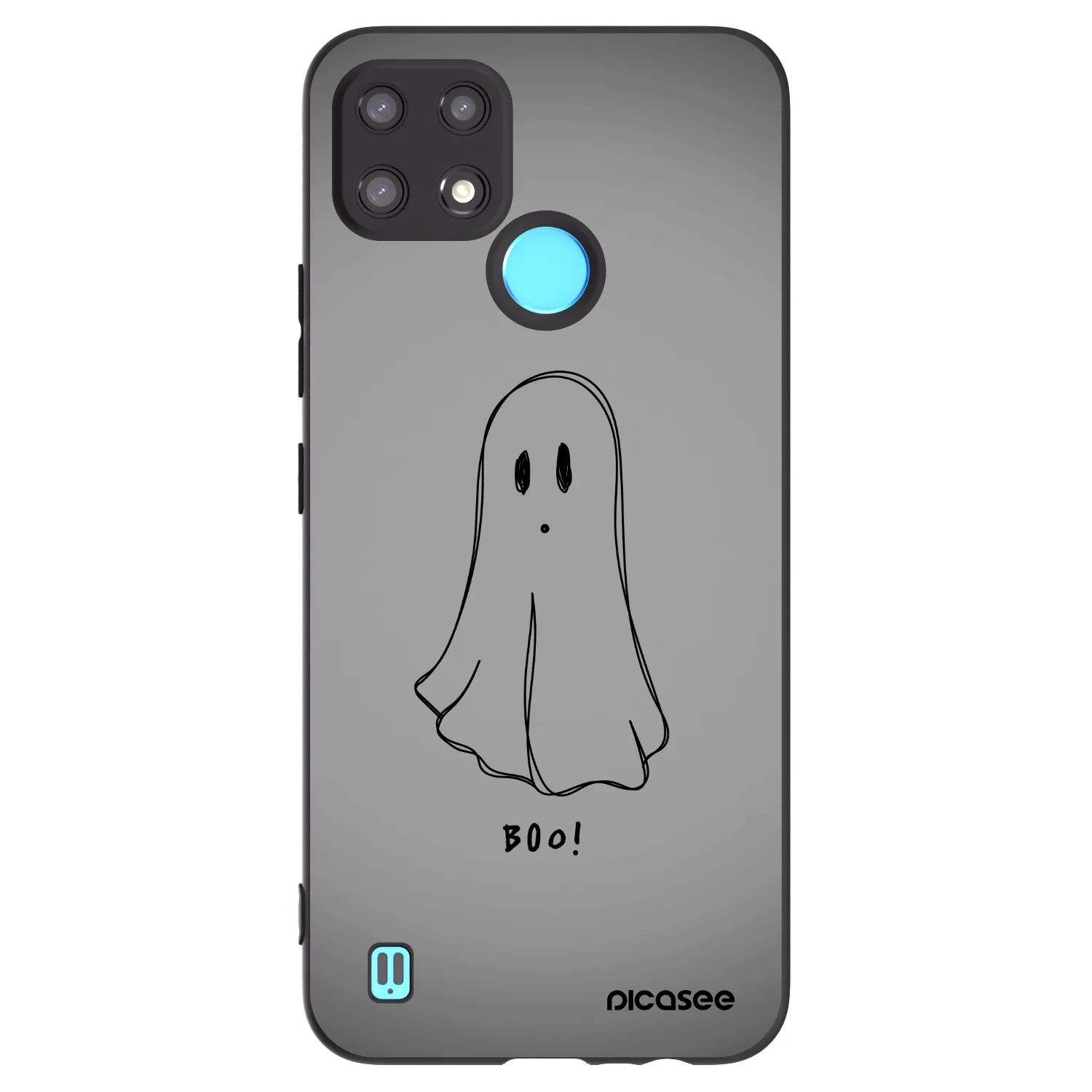 Picasee husă neagră din silicon pentru Realme C21 - Ghost