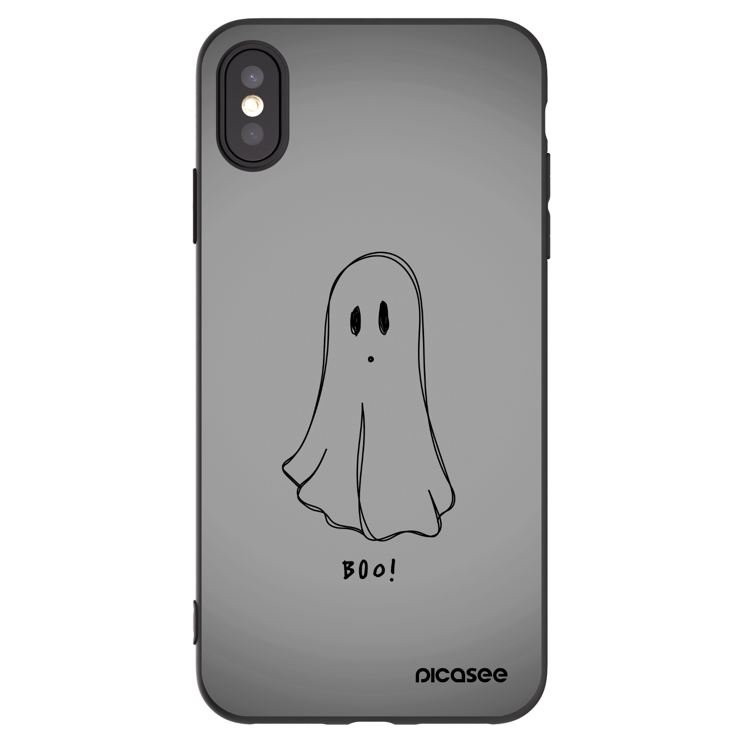 Picasee husă neagră din silicon pentru Apple iPhone XS Max - Ghost