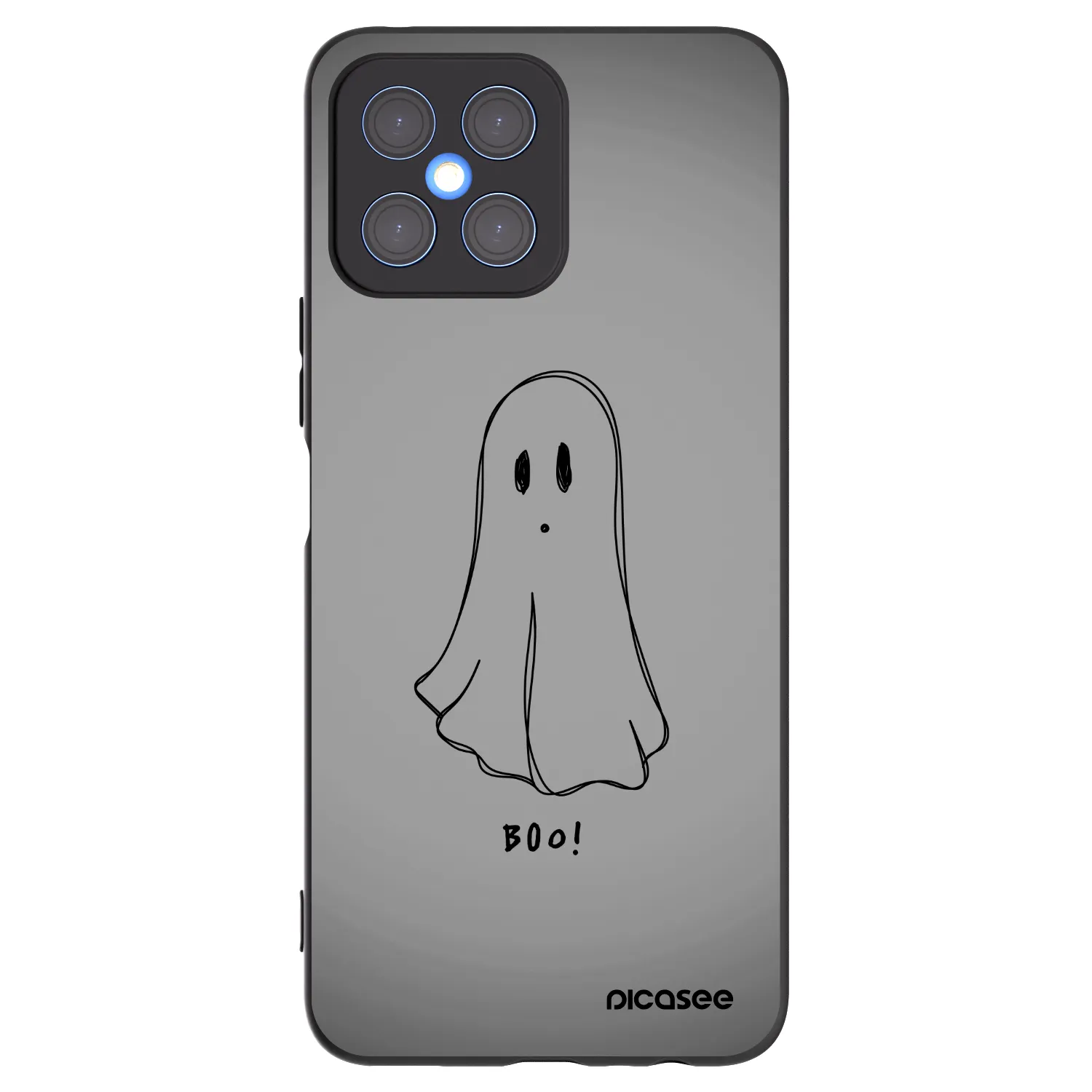 Picasee husă neagră din silicon pentru Honor X8 4G - Ghost