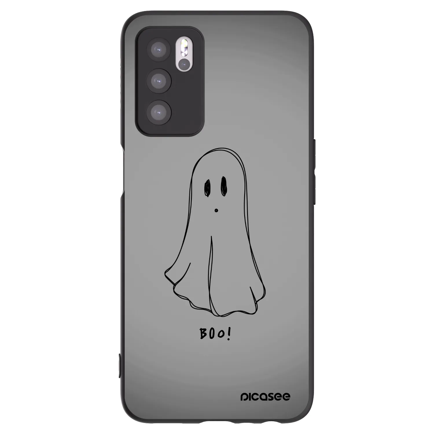Picasee husă neagră din silicon pentru OPPO A16 - Ghost