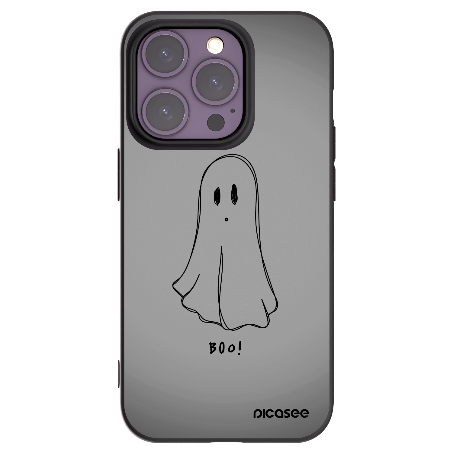 Picasee husă neagră din silicon pentru Apple iPhone 14 Pro - Ghost