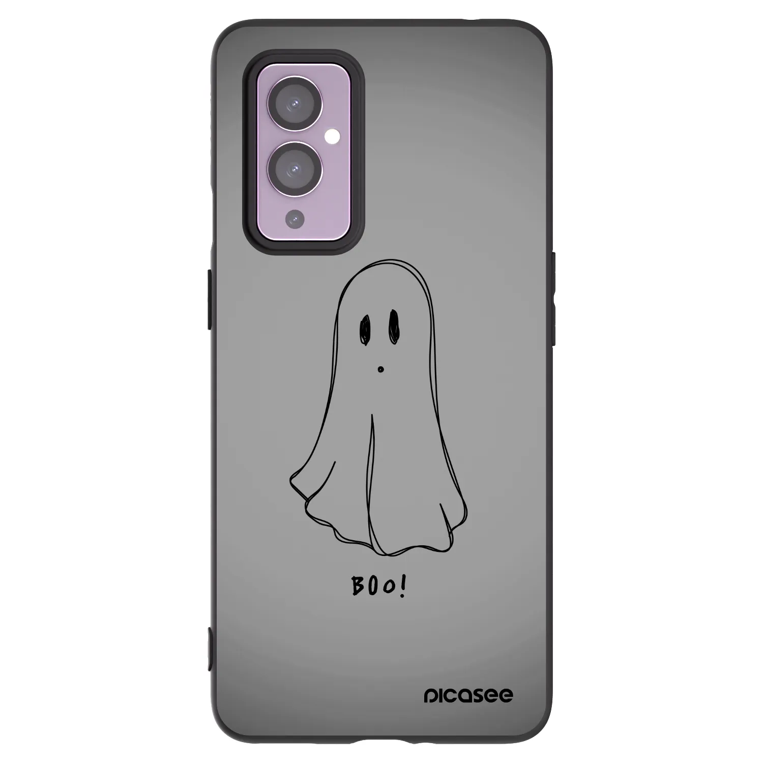 Picasee husă neagră din silicon pentru OnePlus 9 - Ghost