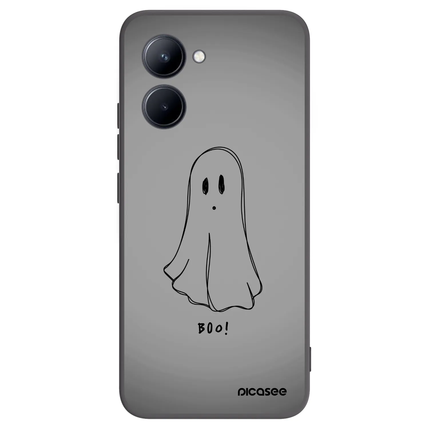 Picasee husă neagră din silicon pentru Realme C33 (2023) - Ghost