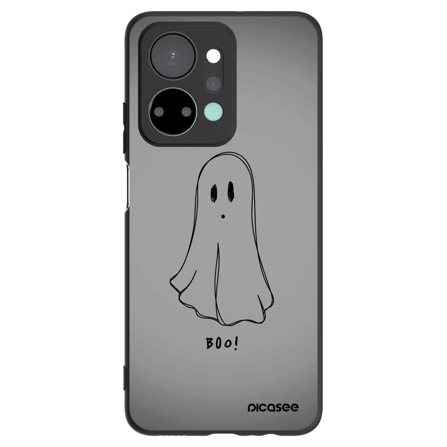 Picasee husă neagră din silicon pentru Honor X7a - Ghost