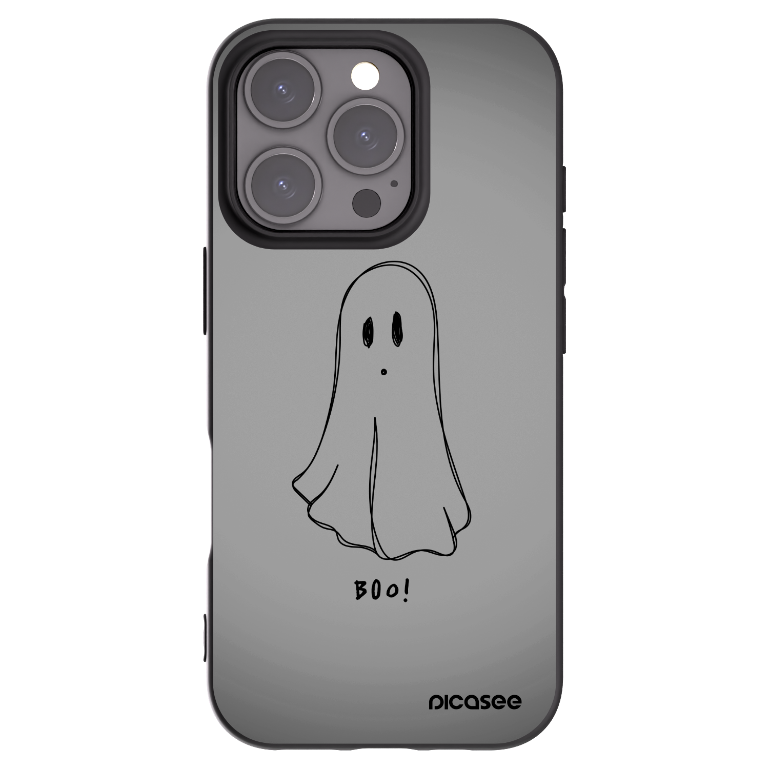 Picasee husă neagră din silicon pentru Apple iPhone 16 Pro - Ghost