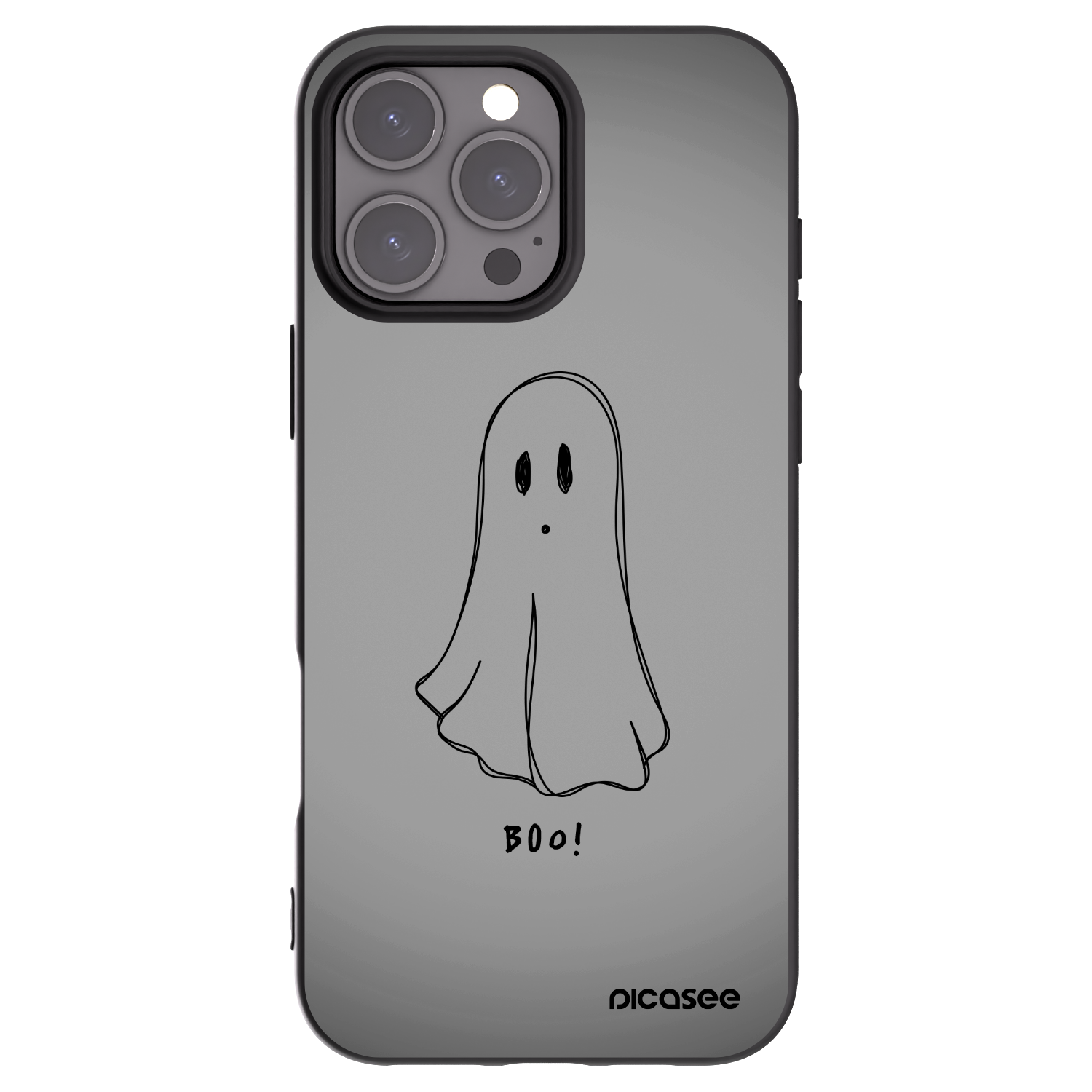 Picasee husă neagră din silicon pentru Apple iPhone 16 Pro Max - Ghost