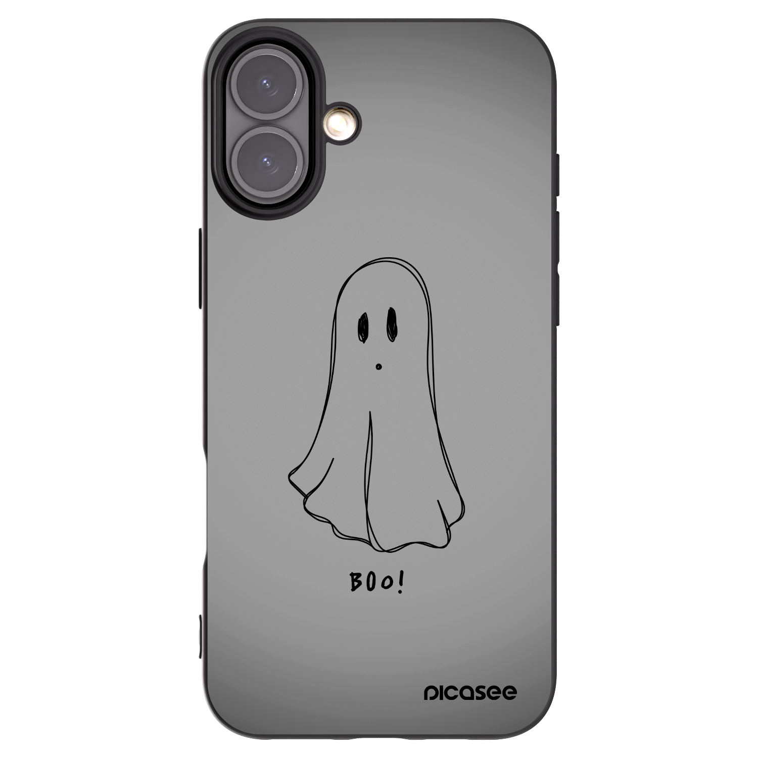 Picasee husă neagră din silicon pentru Apple iPhone 16 Plus - Ghost