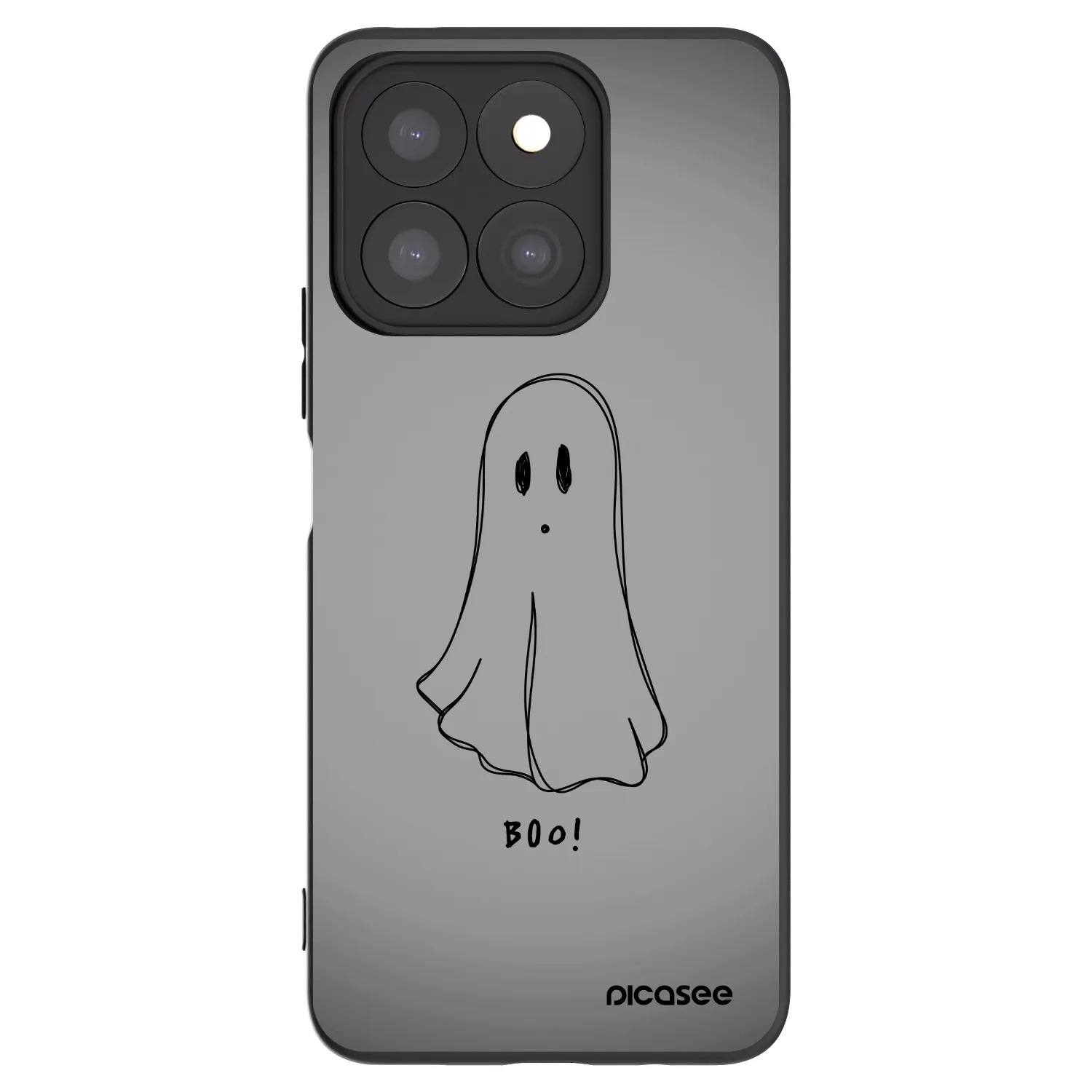 Picasee husă neagră din silicon pentru Honor X8c - Ghost