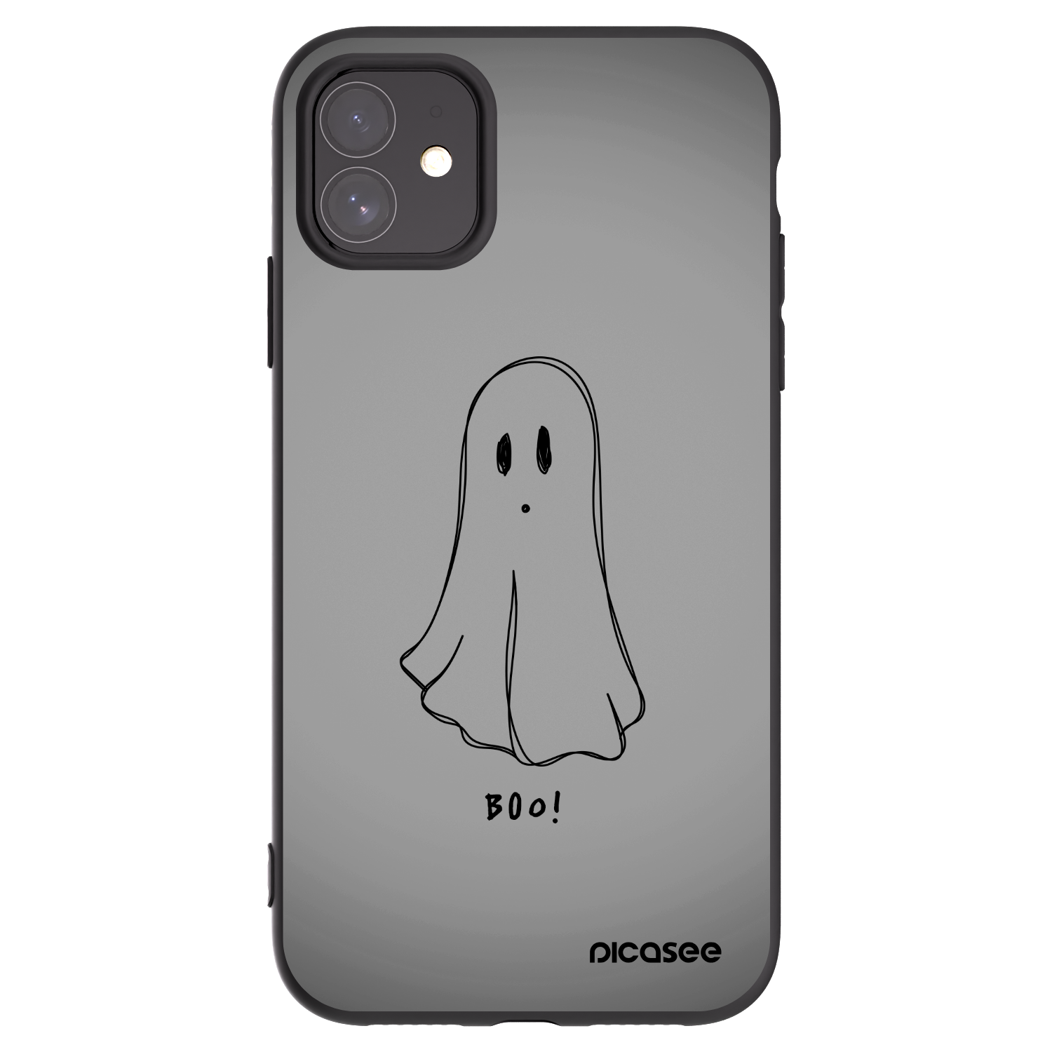 Picasee husă neagră din silicon pentru Apple iPhone 11 - Ghost