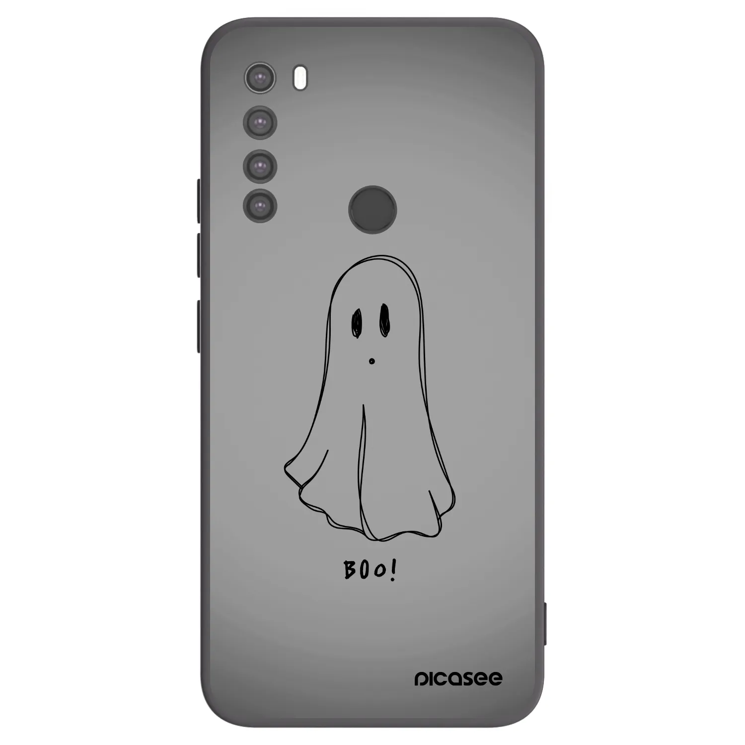 Picasee husă neagră din silicon pentru Xiaomi Redmi Note 8 - Ghost