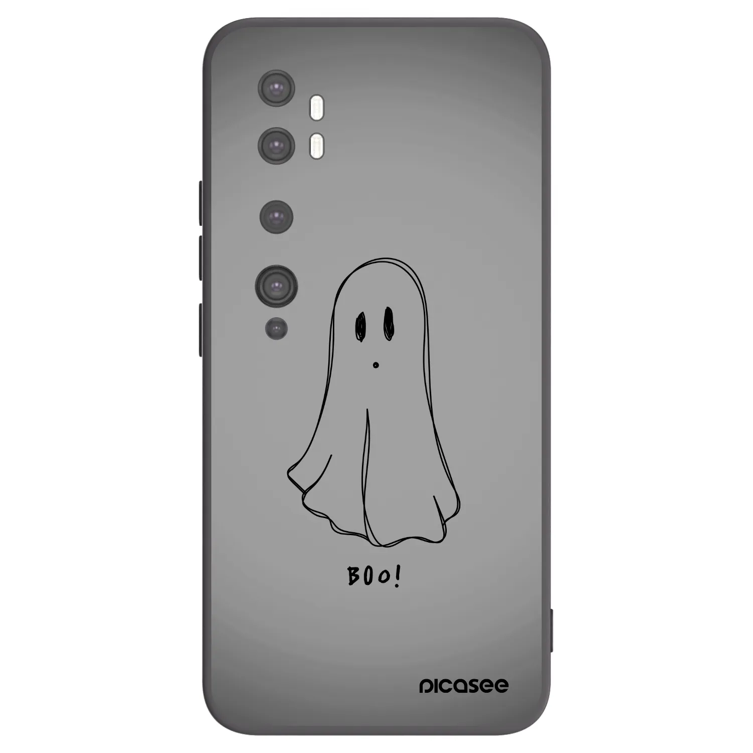 Picasee husă neagră din silicon pentru Xiaomi Mi Note 10 (Pro) - Ghost