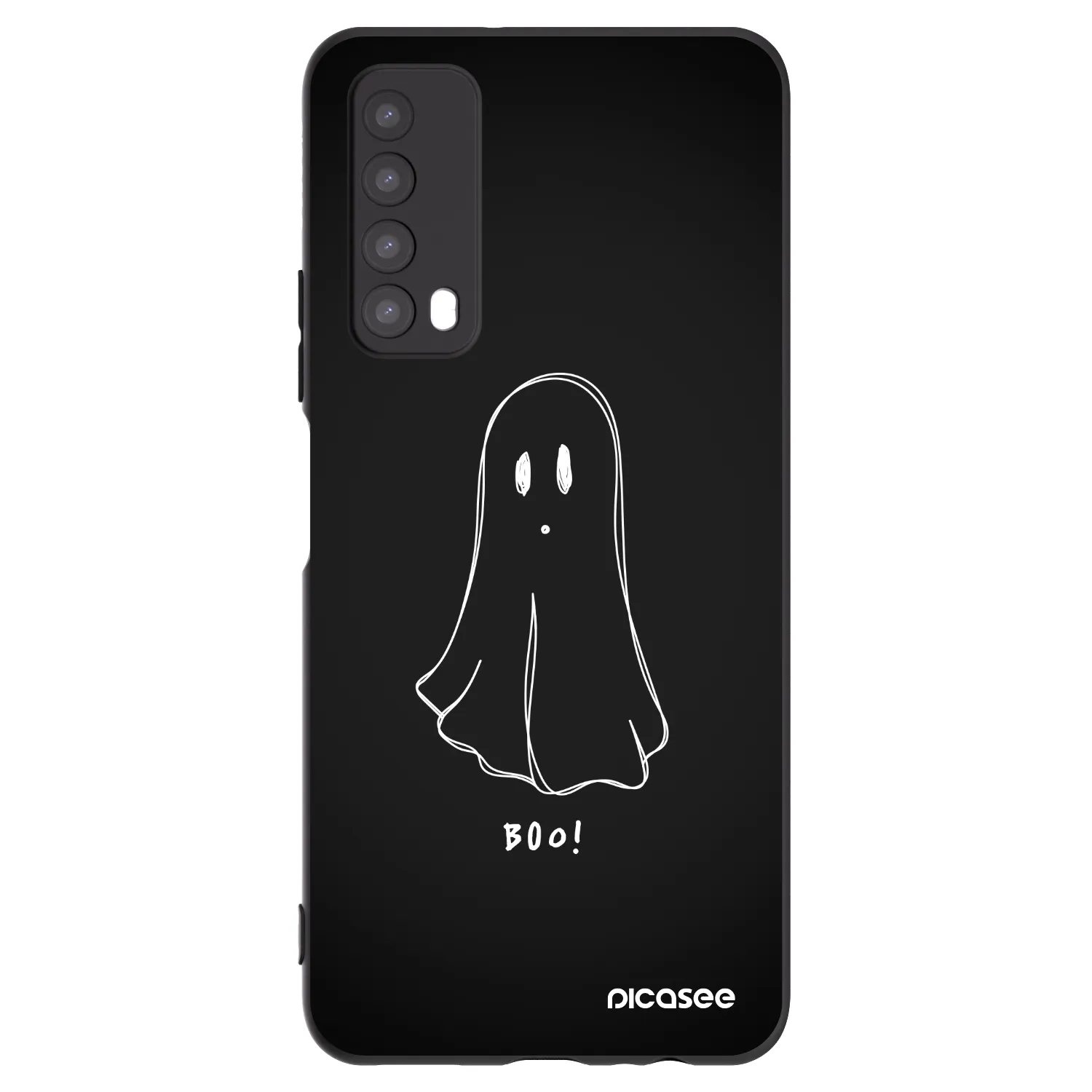 Picasee husă neagră din silicon pentru Huawei P Smart 2021 - Ghost 2