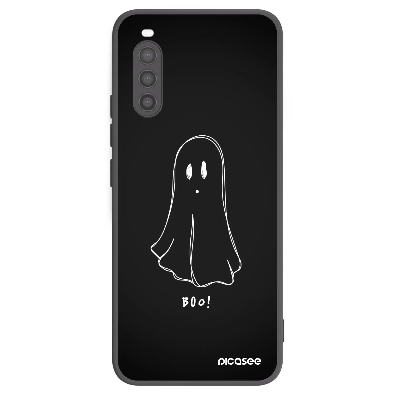 Picasee husă neagră din silicon pentru Sony Xperia 10 II - Ghost 2