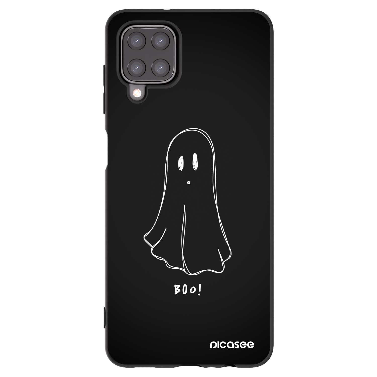 Picasee husă neagră din silicon pentru Samsung Galaxy A12 A125F - Ghost 2